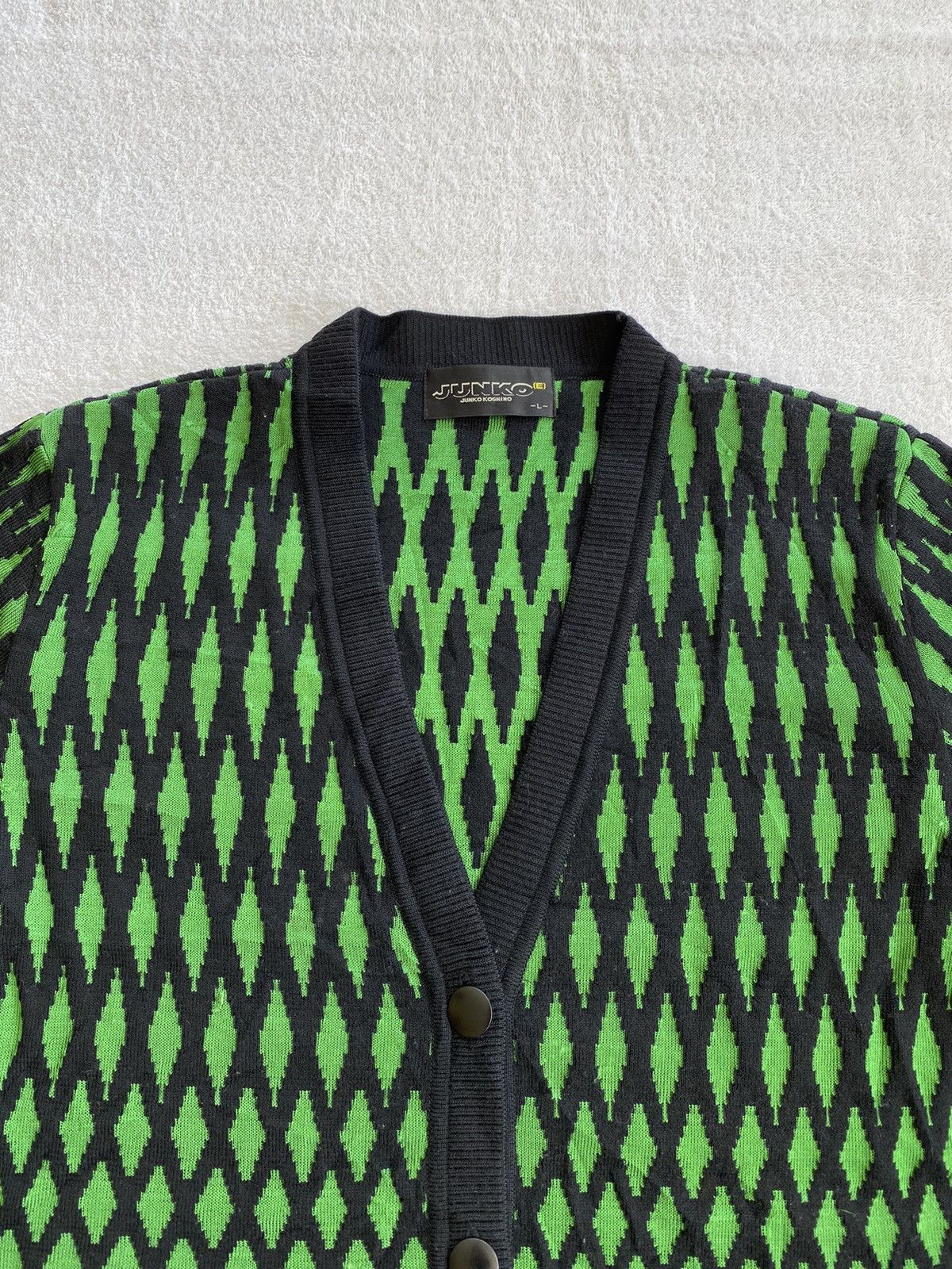 Junko Shimada Vintage Junko Koshino Diamond Geometric Cardigan Size US S / EU 44-46 / 1 - 7 Thumbnail