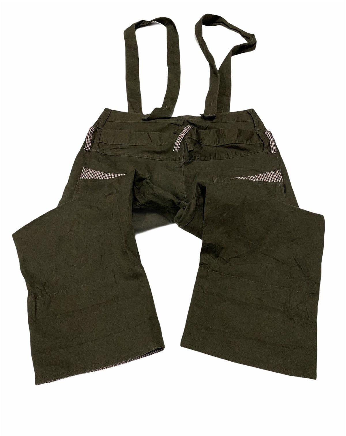 Japanese Brand Bee Bell Japanese Brand Double Waist Cropped Overall Size US 31 - 6 Thumbnail