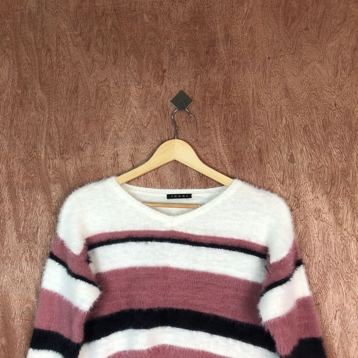 Japanese Brand Ingni Multicolor Shag Shaggy Fur Mohair Knitwear #6665 Size M / US 6-8 / IT 42-44 - 2 Thumbnail