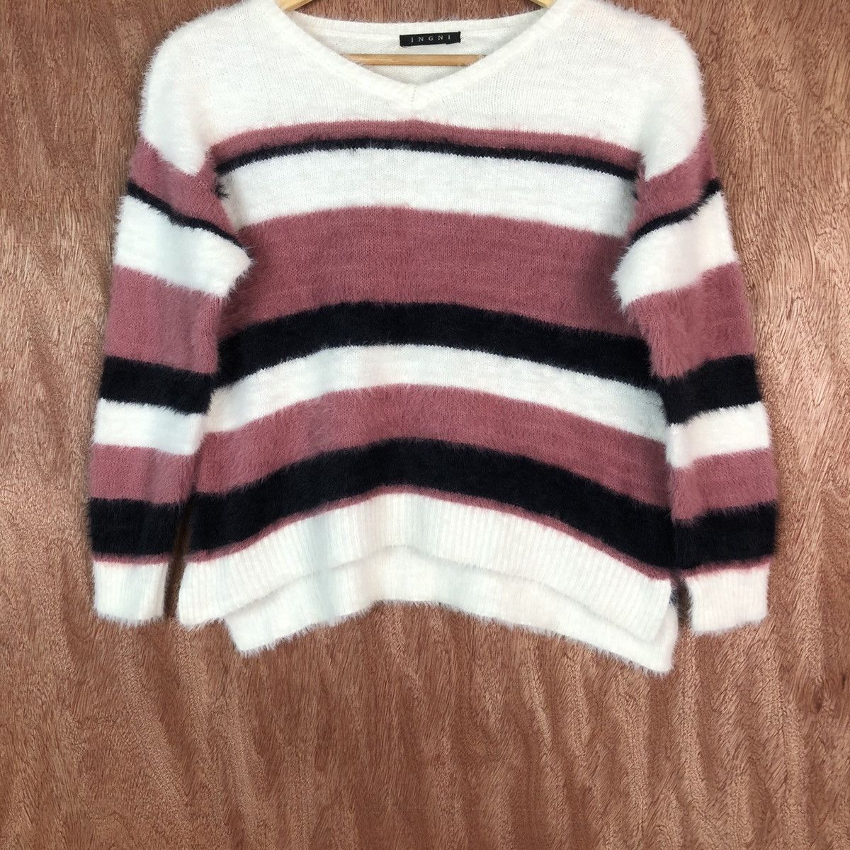 Japanese Brand Ingni Multicolor Shag Shaggy Fur Mohair Knitwear #6665 Size M / US 6-8 / IT 42-44 - 3 Thumbnail