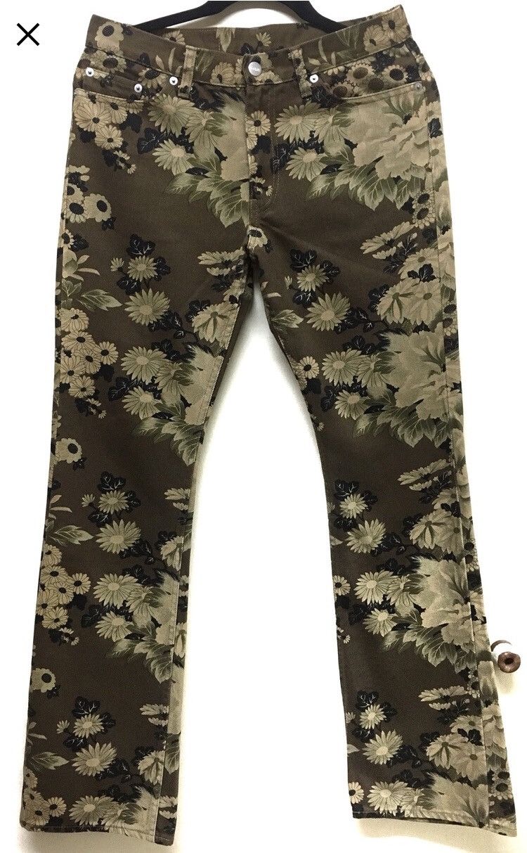 Designer × Japanese Brand Glamdy Flared made in japan all over print flower Size US 30 / EU 46 - 4 Thumbnail