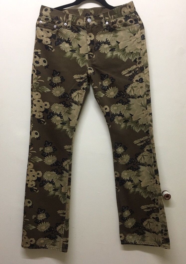 Designer × Japanese Brand Glamdy Flared made in japan all over print flower Size US 30 / EU 46 - 3 Thumbnail