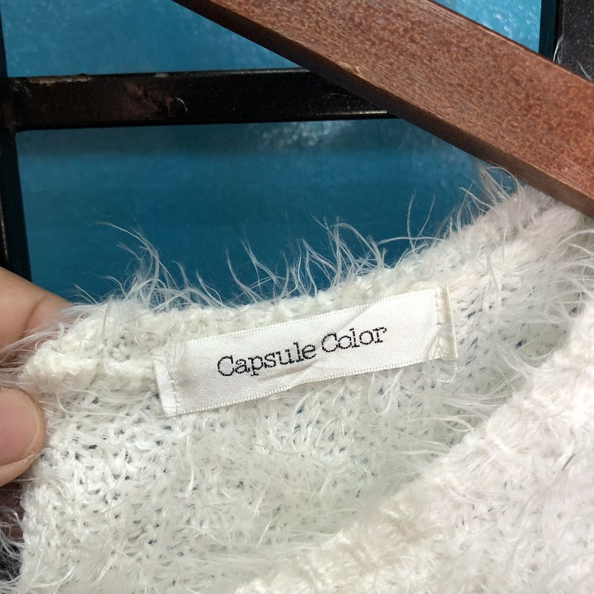 Capsule Capsule Color Shag Shaggy Fur Mohair Knitwear #6567 Size L / US 10 / IT 46 - 9 Thumbnail