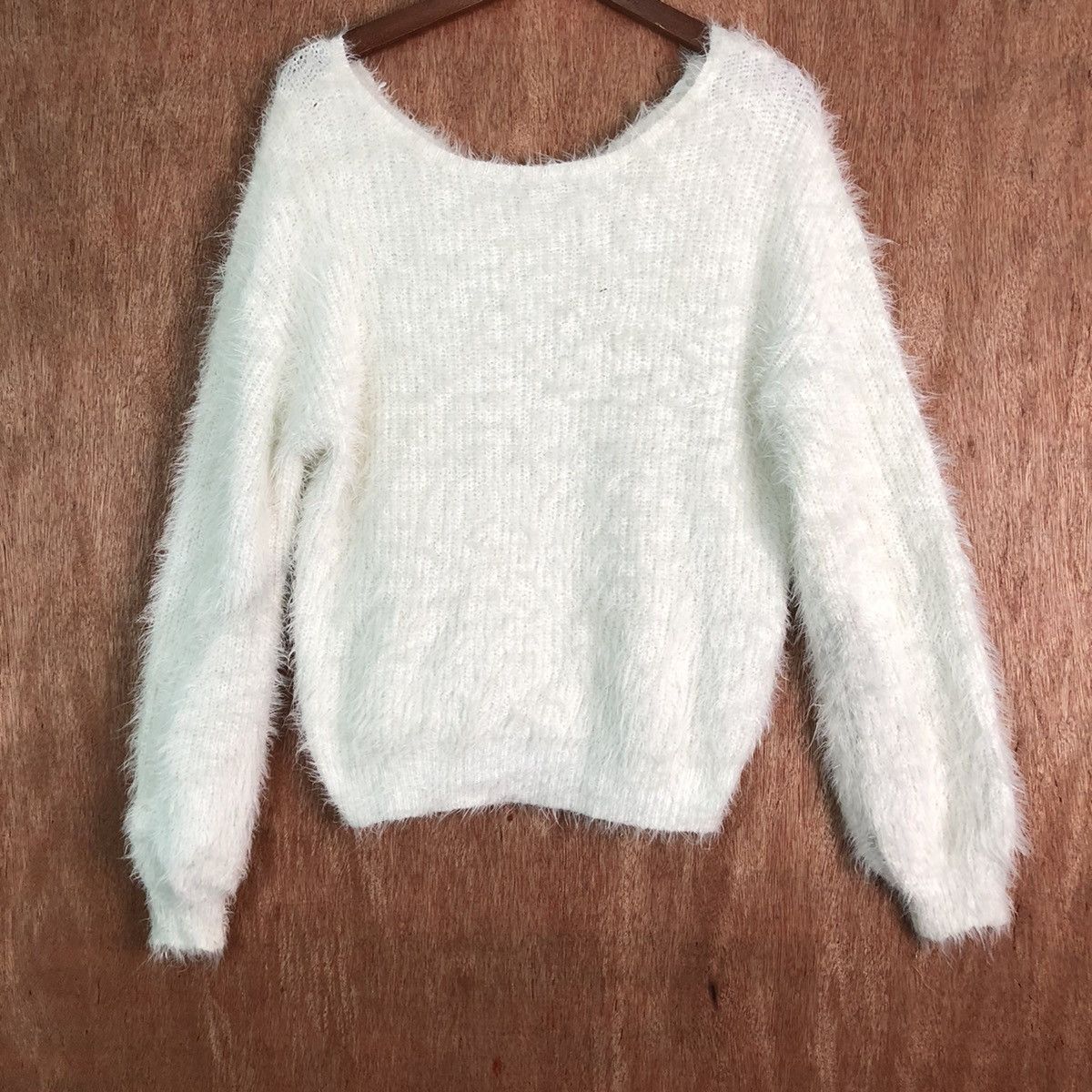 Capsule Capsule Color Shag Shaggy Fur Mohair Knitwear #6567 Size L / US 10 / IT 46 - 3 Thumbnail