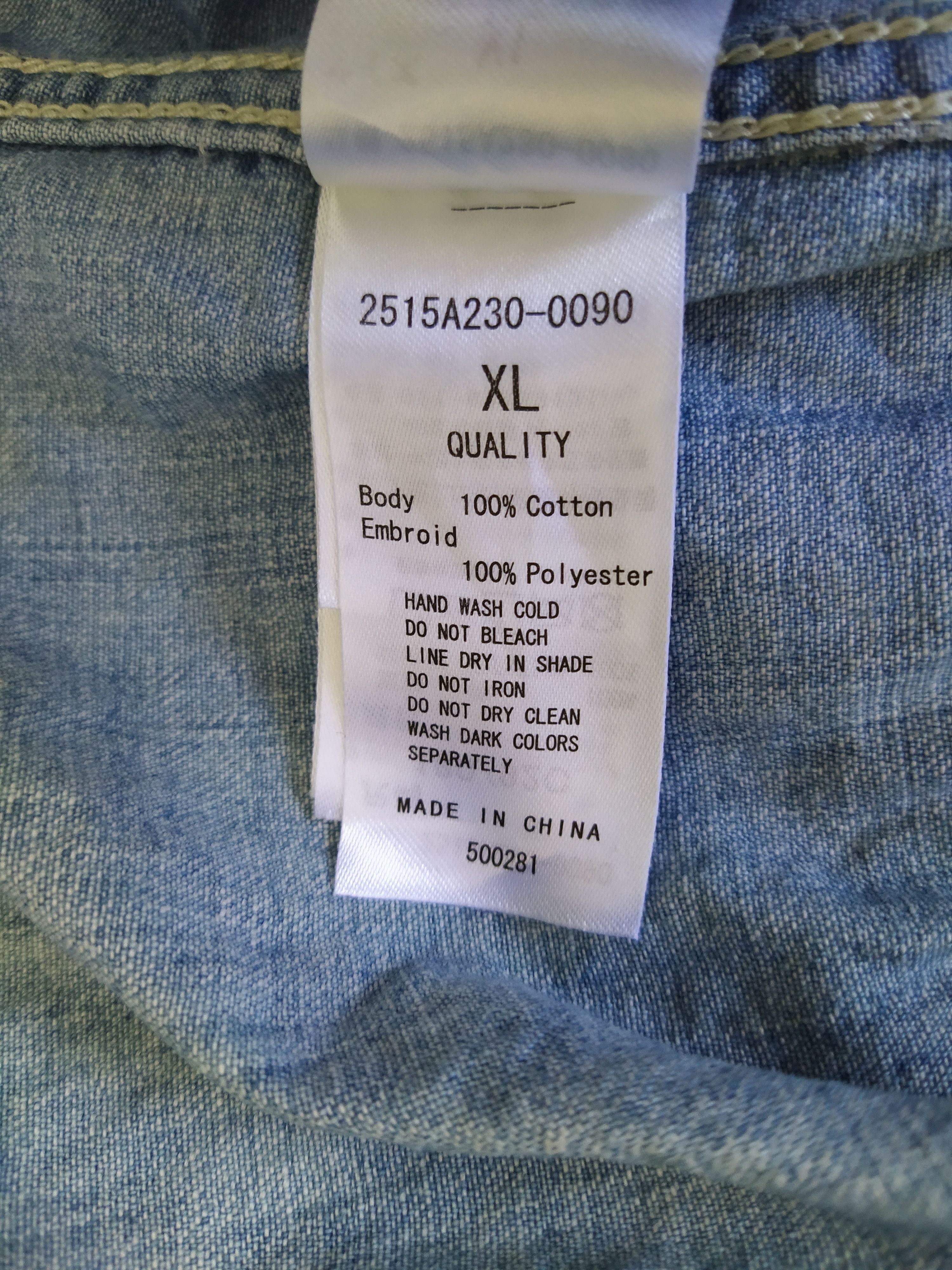 Japanese Brand STOOGE & CO CHAMBRAY DENIM WESTERN SHIRT ROEN SKULL (B535) Size US XL / EU 56 / 4 - 10 Thumbnail