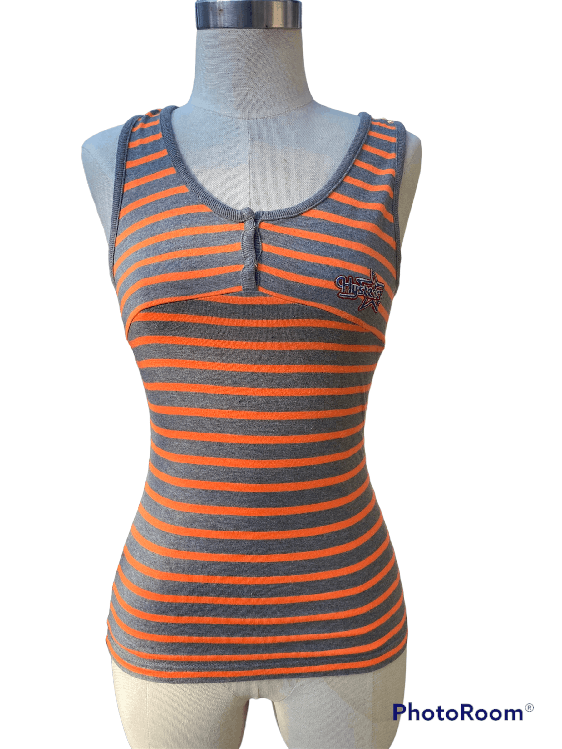 Hysteric Glamour orange grey striped tank Size S / US 4 / IT 40 - 1 Thumbnail