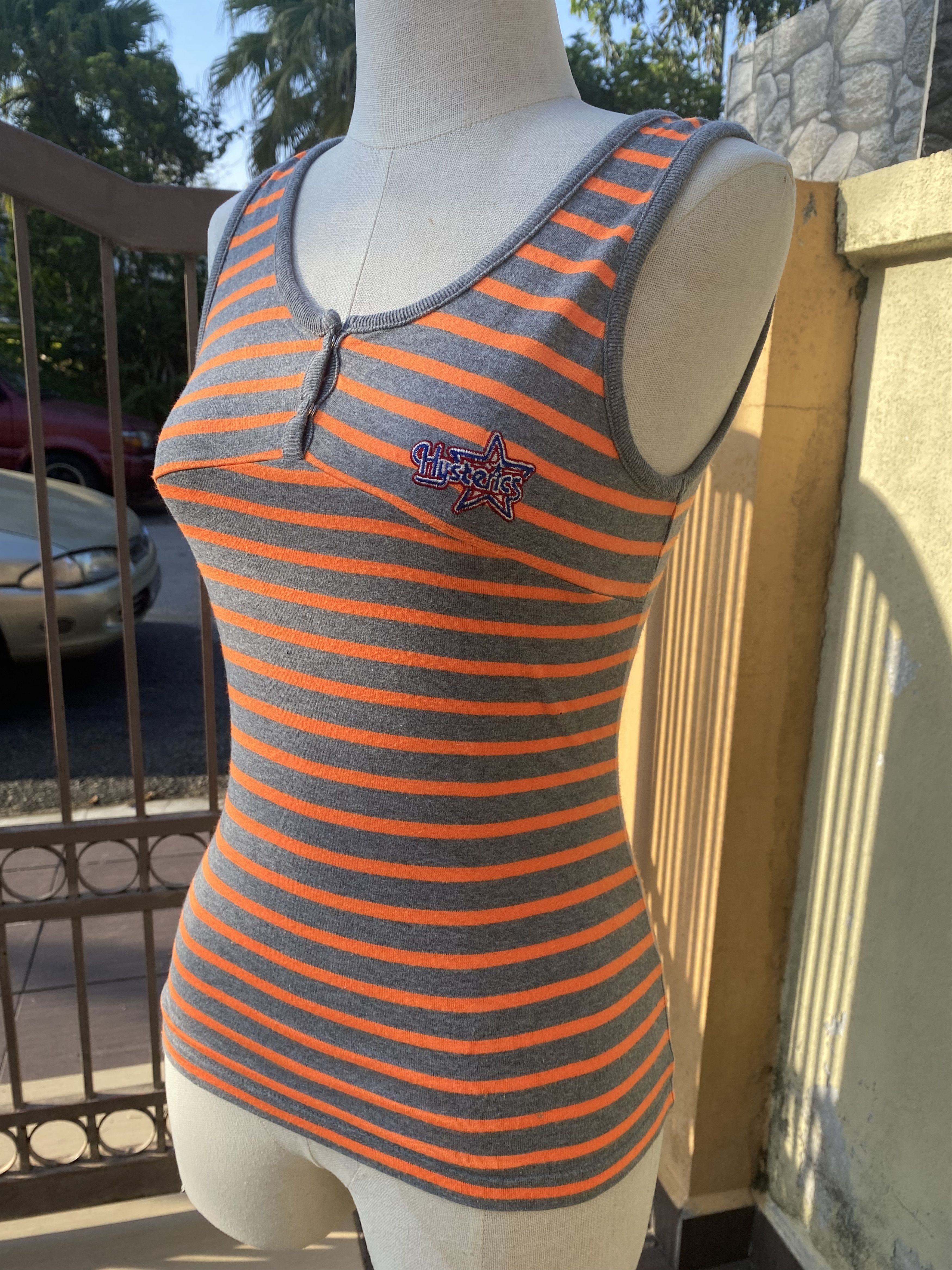 Hysteric Glamour orange grey striped tank Size S / US 4 / IT 40 - 5 Thumbnail