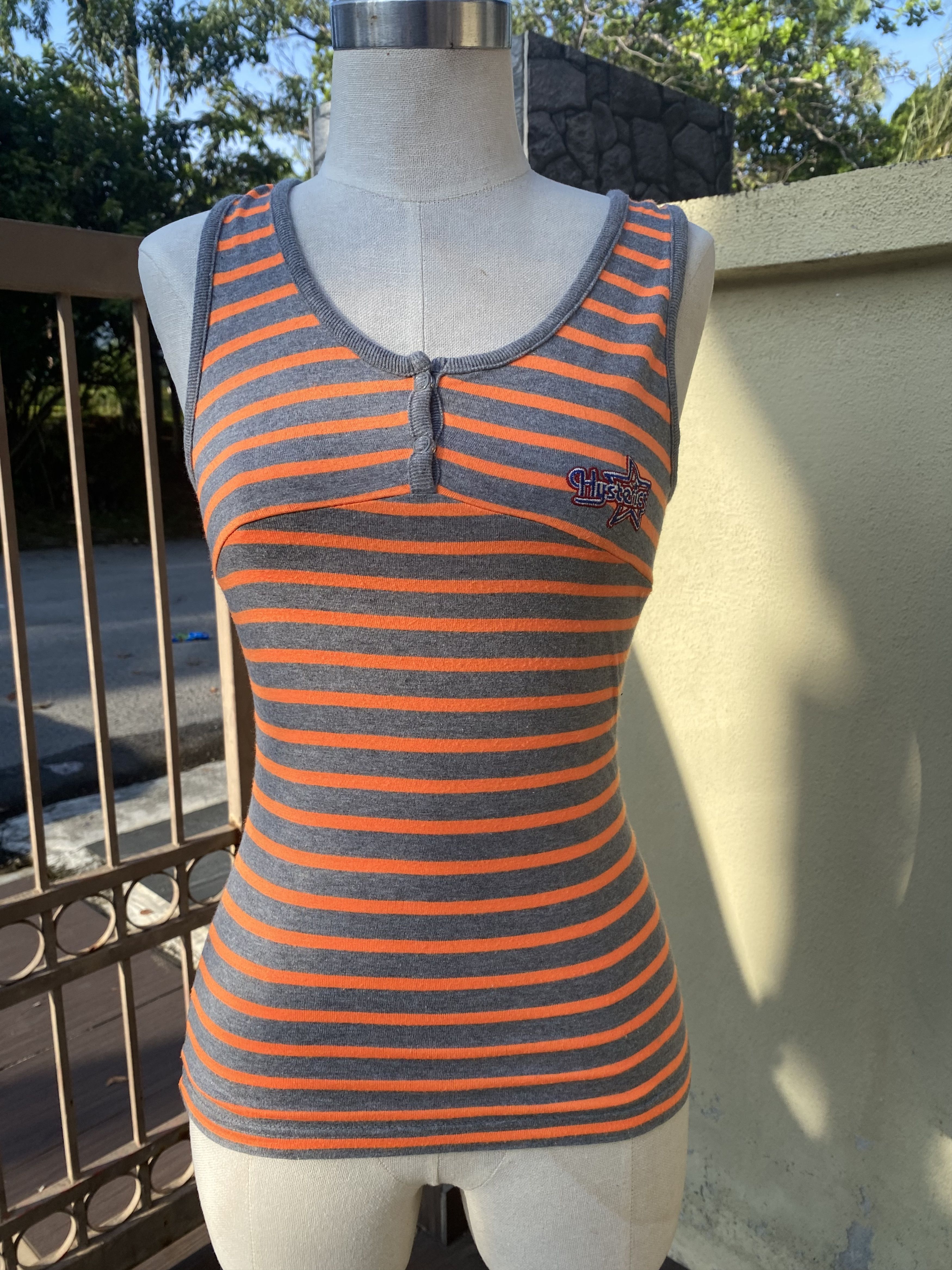 Hysteric Glamour orange grey striped tank Size S / US 4 / IT 40 - 2 Thumbnail