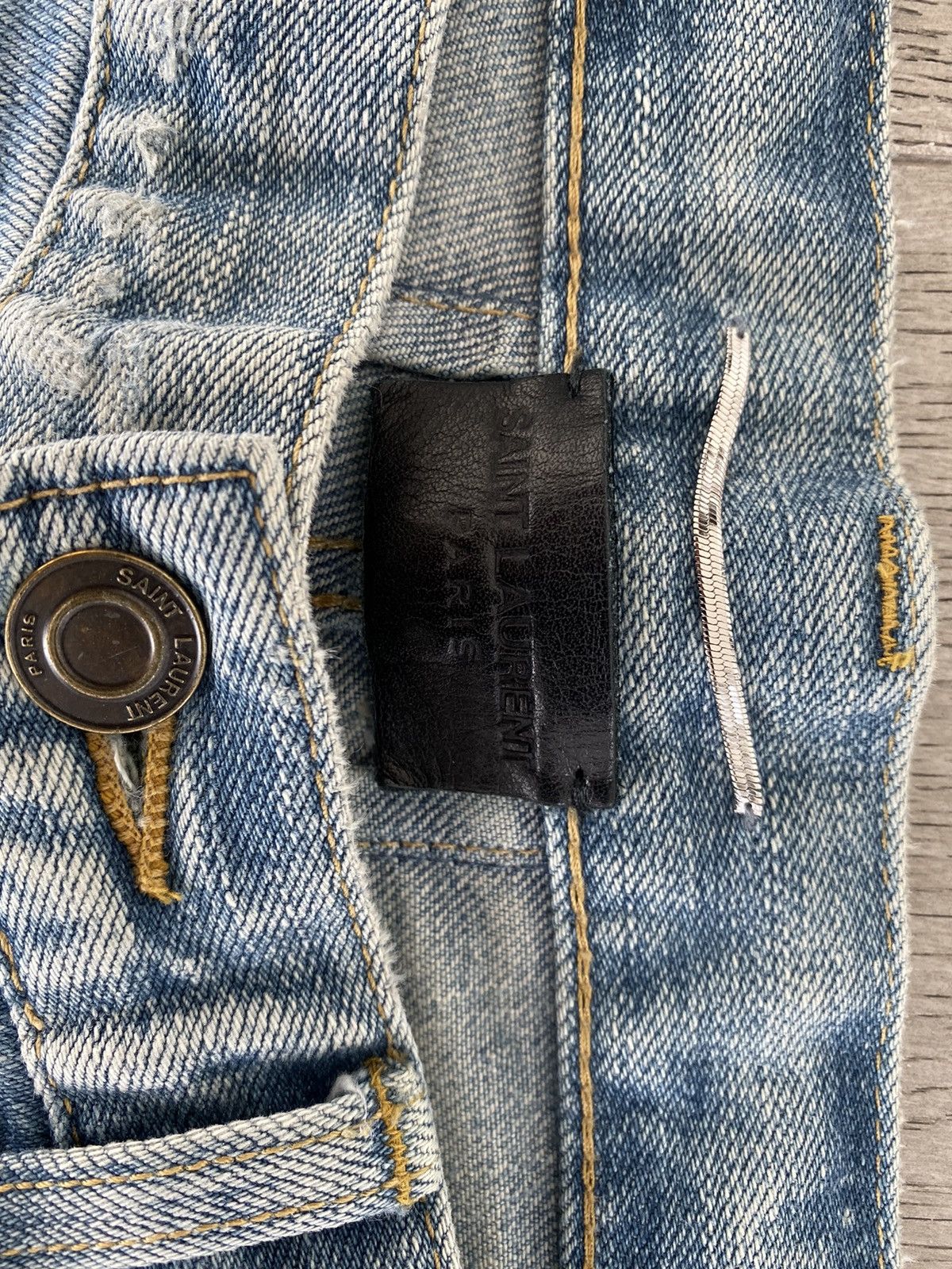Hedi Slimane × Saint Laurent Paris Saint Laurent Paris FW13 D02 Whisker Denim Size US 30 / EU 46 - 3 Thumbnail