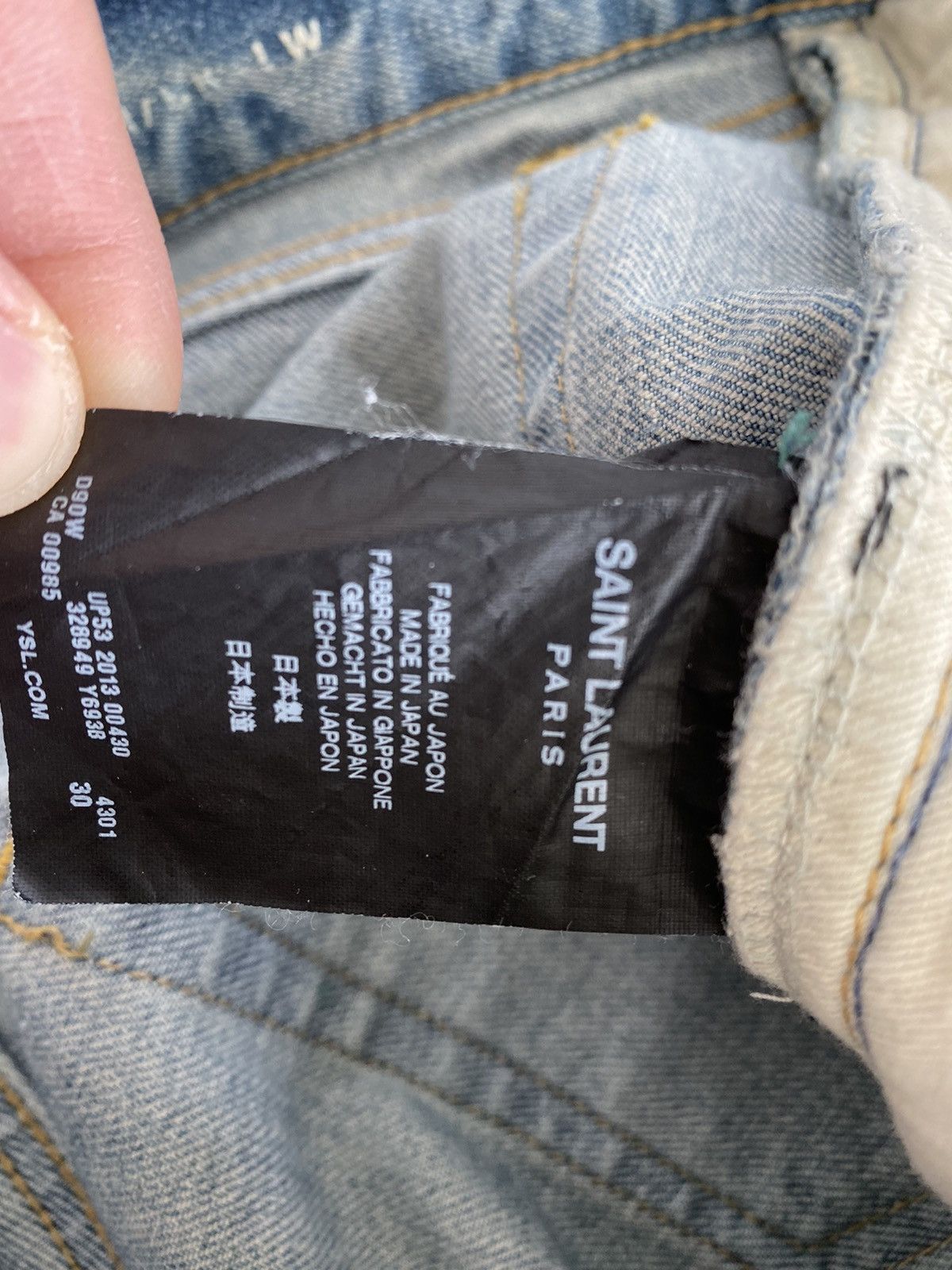 Hedi Slimane × Saint Laurent Paris Saint Laurent Paris FW13 D02 Whisker Denim Size US 30 / EU 46 - 5 Thumbnail