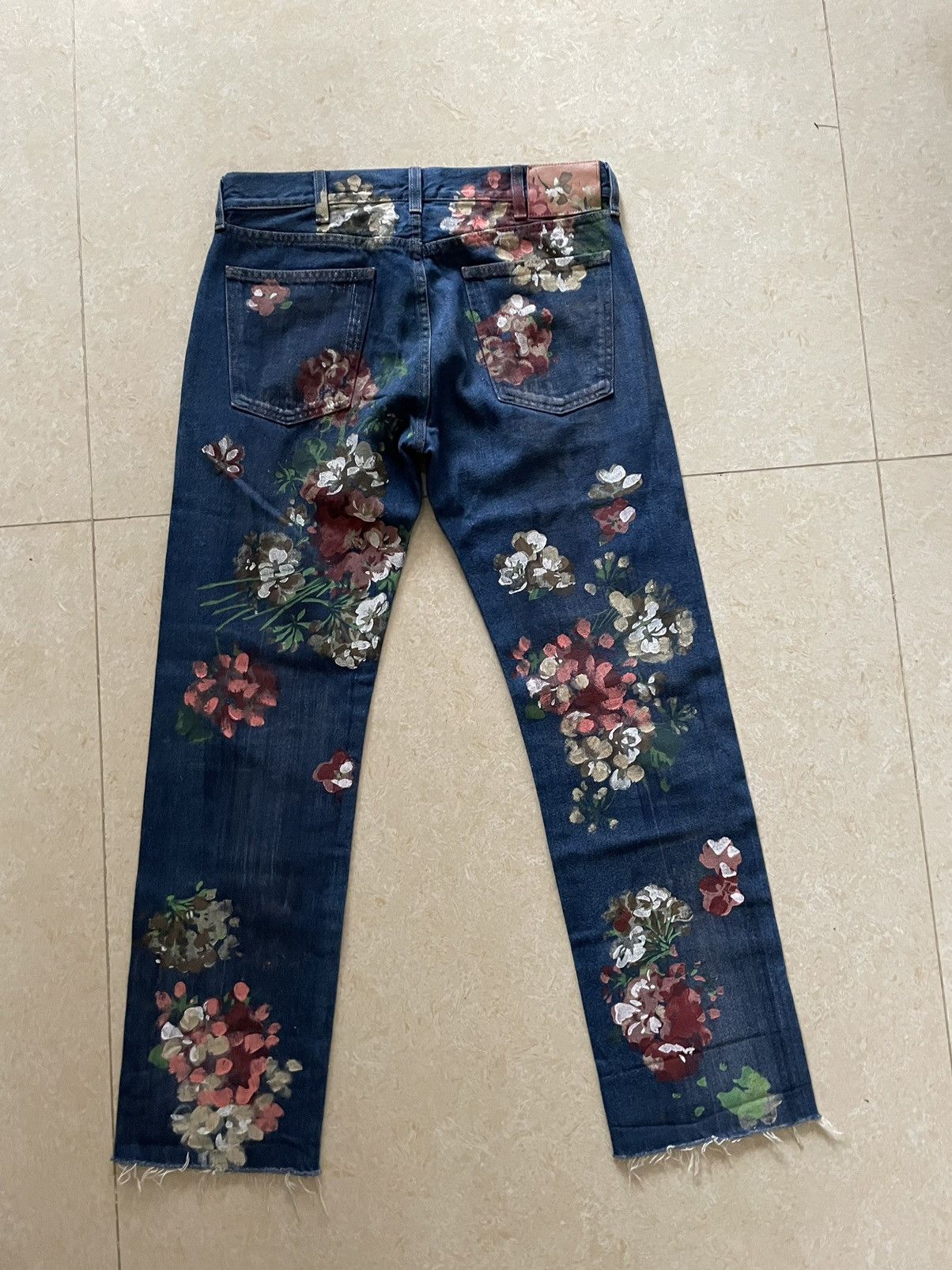 Gucci Gucci floral painted denim 31 Size US 31 - 9 Thumbnail