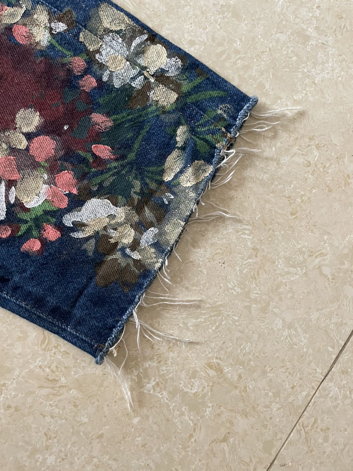 Gucci Gucci floral painted denim 31 Size US 31 - 6 Thumbnail