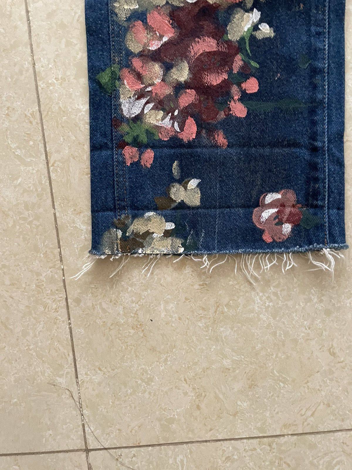 Gucci Gucci floral painted denim 31 Size US 31 - 7 Thumbnail