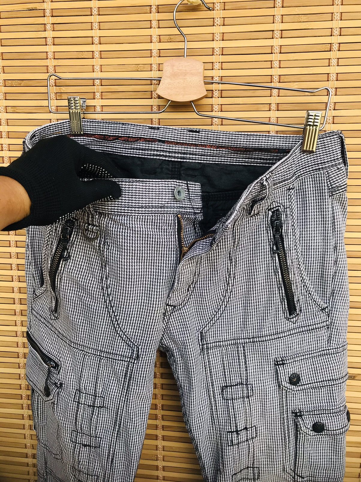 14th Addiction × Le Grande Bleu (L.G.B.) × PPFM Nicole club for men multipocket cargo pant low rise Size US 29 - 13 Thumbnail