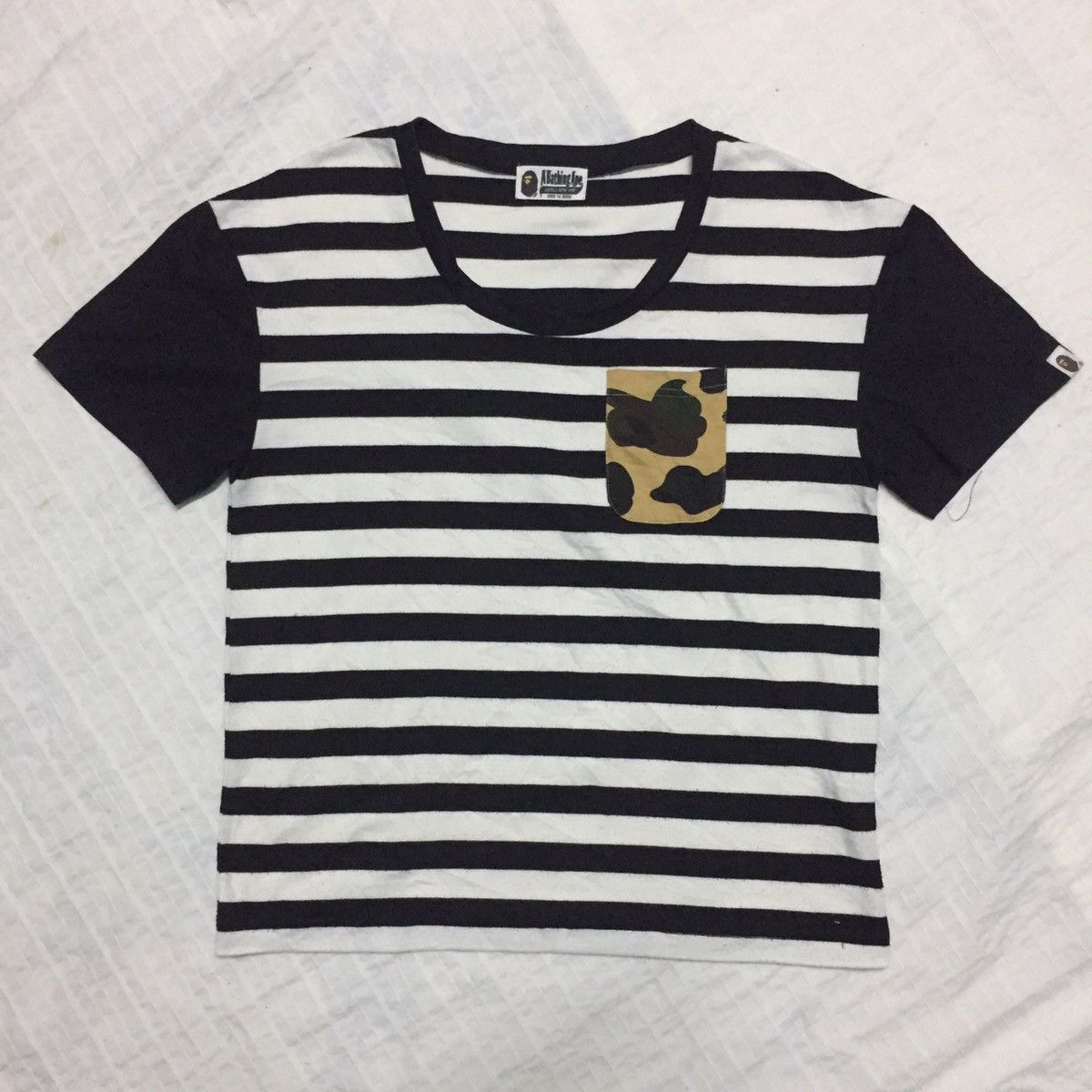 Bape 1st Camo Striped Pocket Tee Size ONE SIZE - 1 Thumbnail