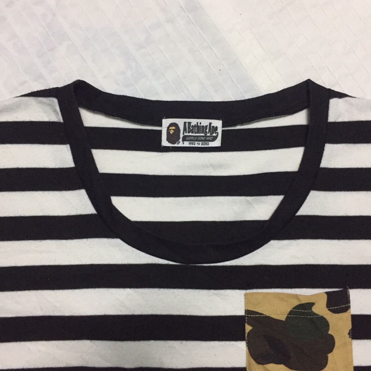 Bape 1st Camo Striped Pocket Tee Size ONE SIZE - 11 Thumbnail