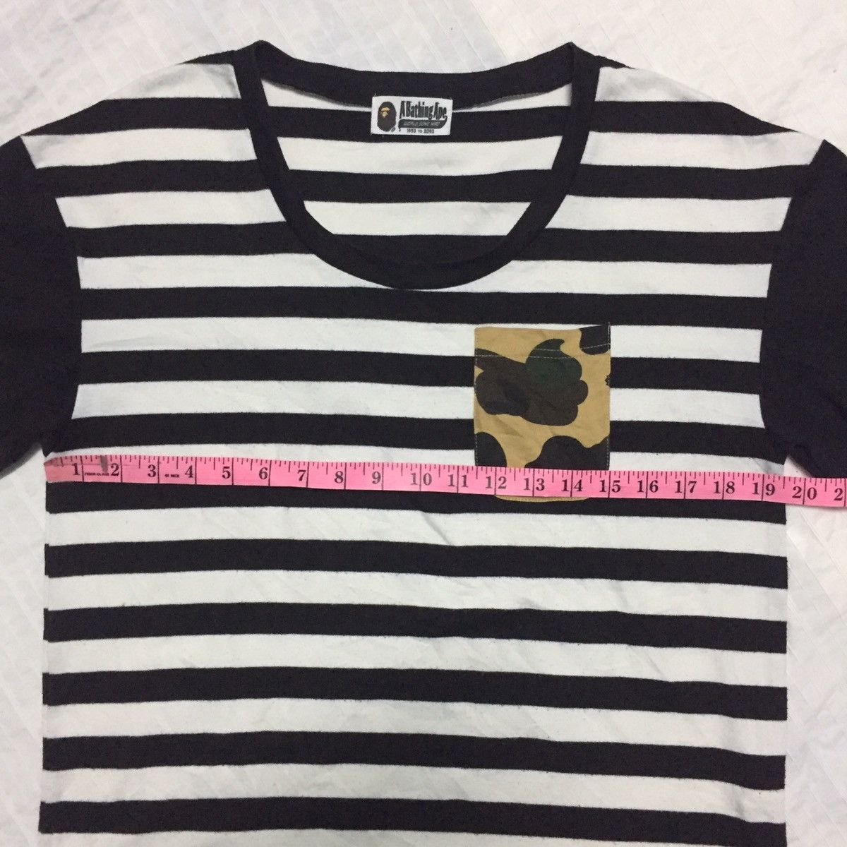 Bape 1st Camo Striped Pocket Tee Size ONE SIZE - 21 Thumbnail