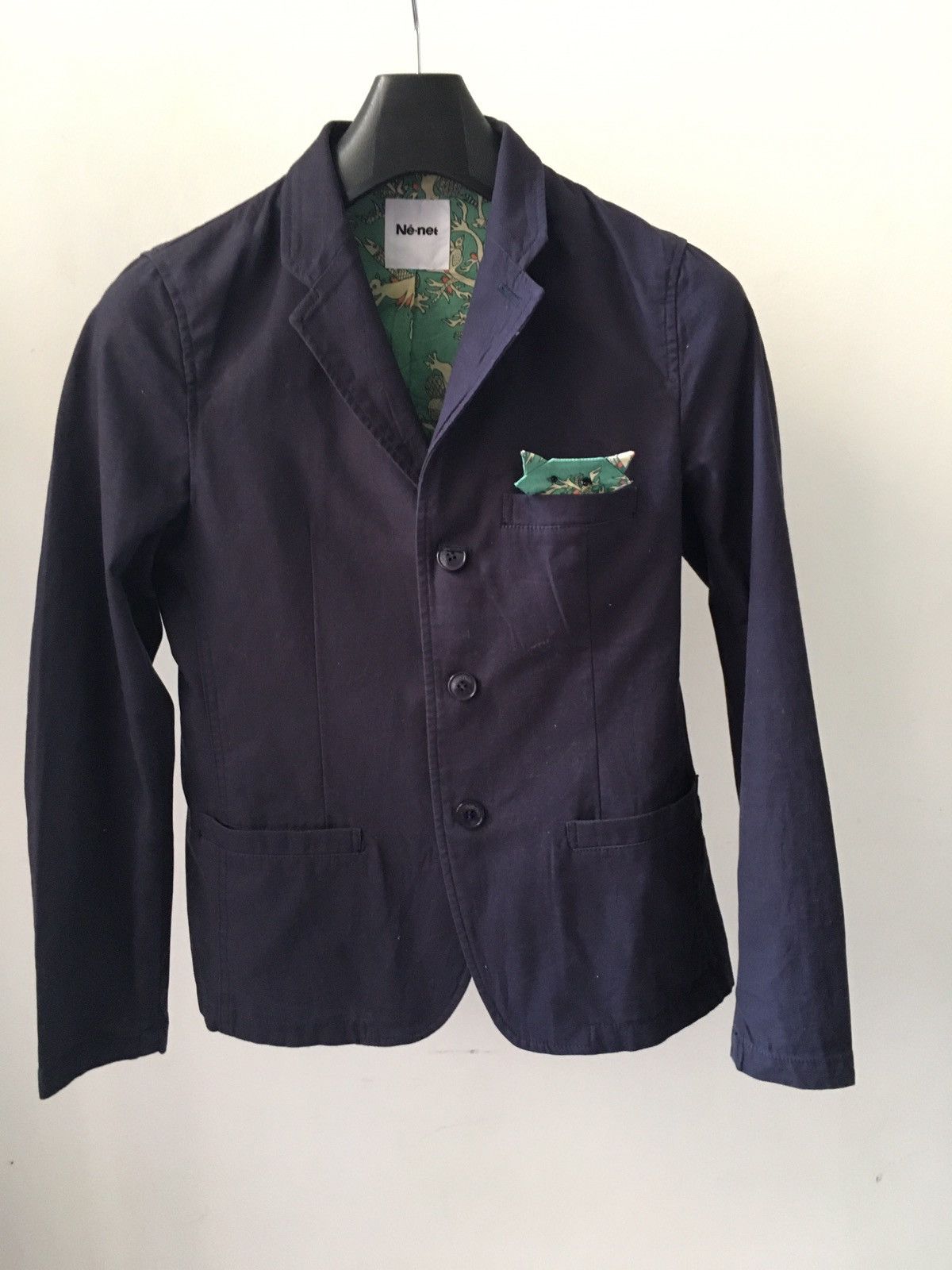 image of Issey Miyake Dark Blue Coat, Men's (Size Medium)