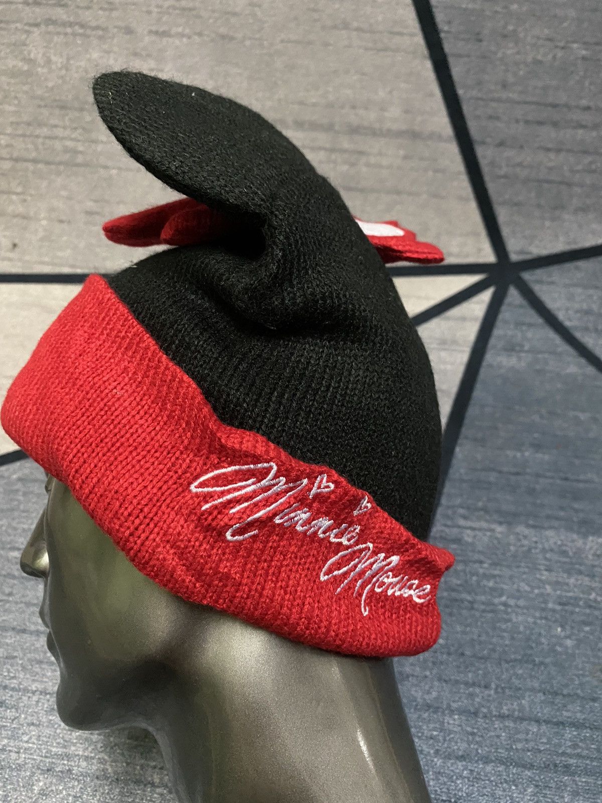 Disney × Vintage MINNIE MOUSE Ear Bunny Horn Beanie Hat Size ONE SIZE - 5 Thumbnail