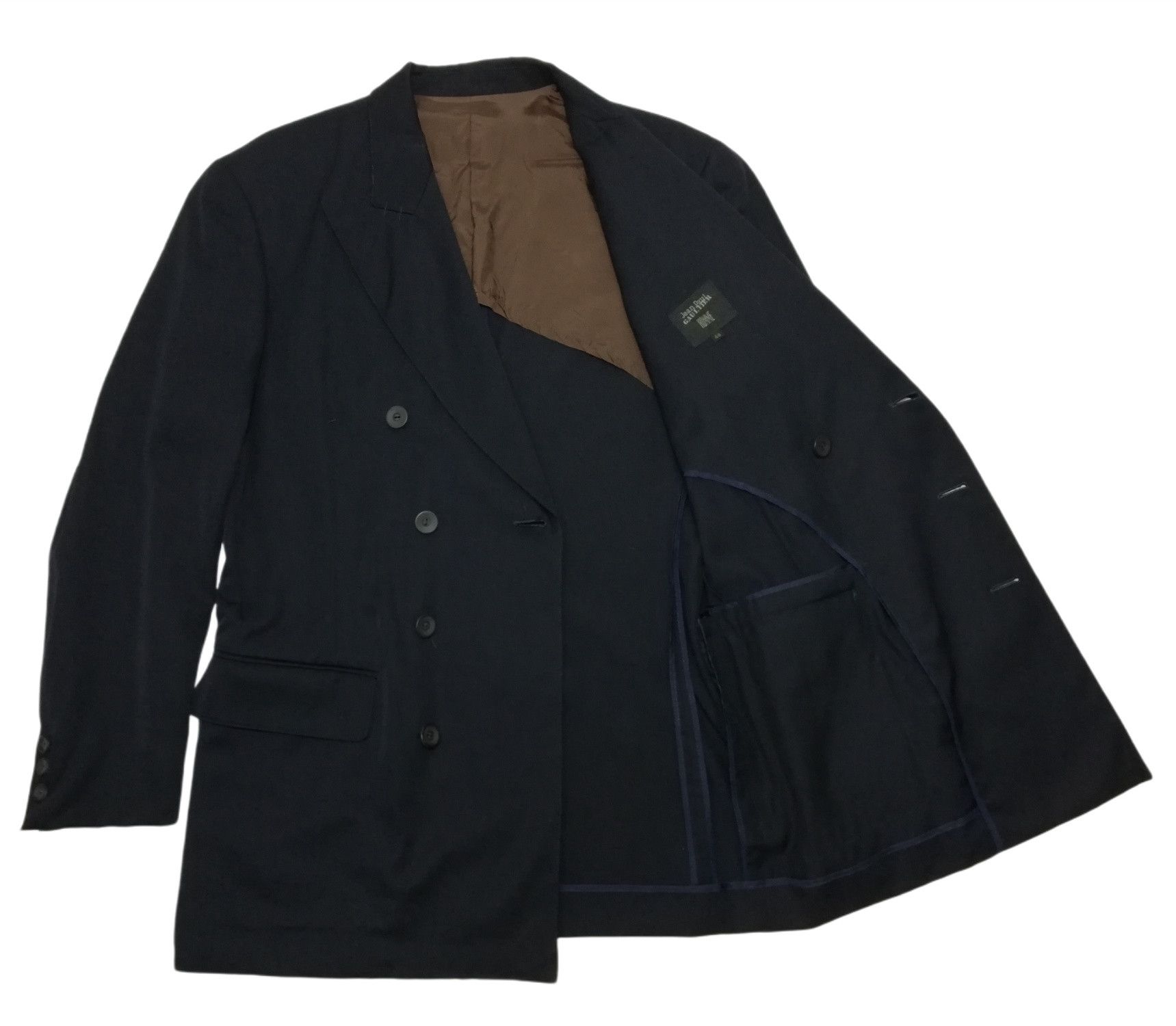 Gaultier Homme Objet × Jean Paul Gaultier 🔥90's Jean Paul Gaultier Homme Double Breasted Blazer Coat Size 48R - 5 Thumbnail