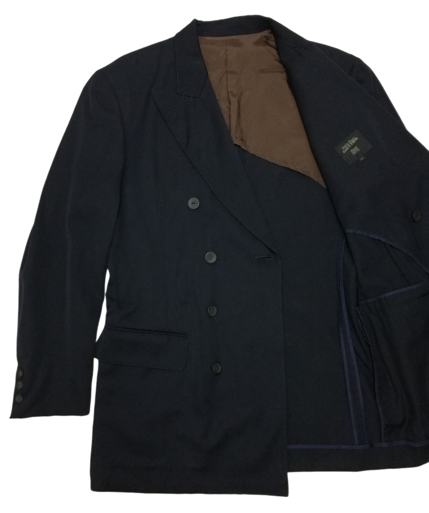 Gaultier Homme Objet × Jean Paul Gaultier 🔥90's Jean Paul Gaultier Homme Double Breasted Blazer Coat Size 48R - 6 Thumbnail
