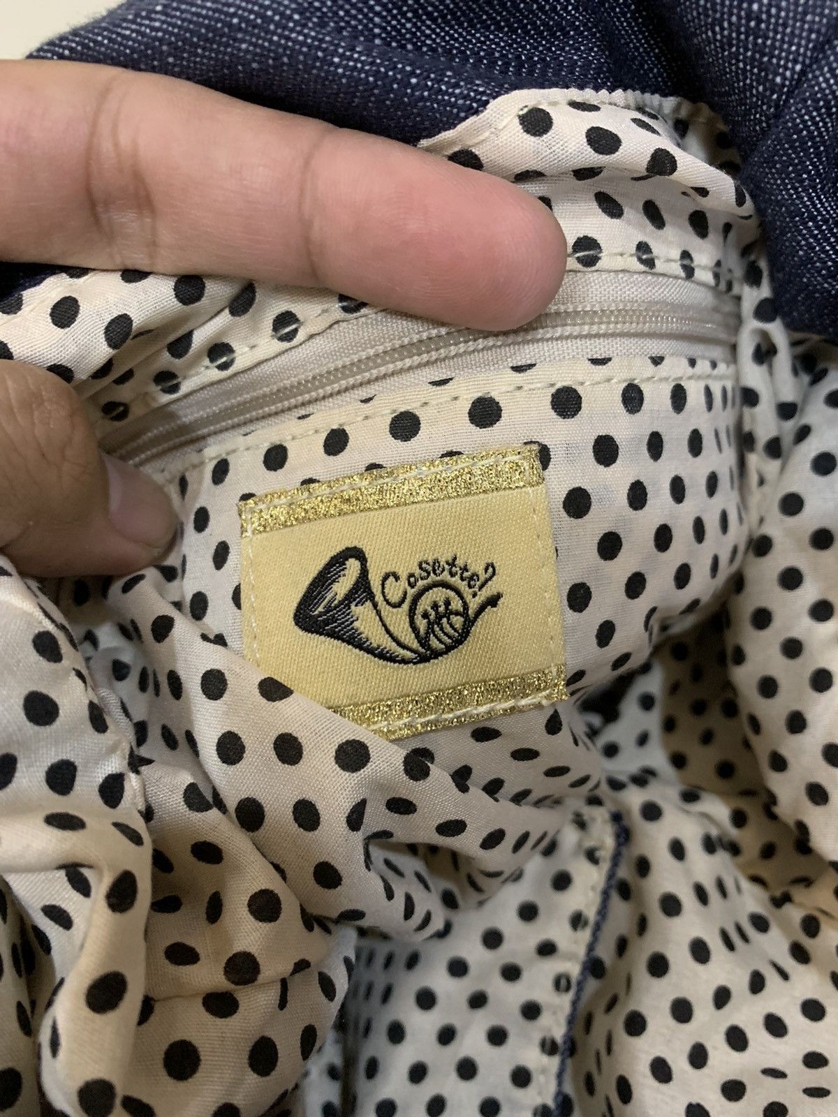 Japanese Brand BULKY DENIM SASHIKO HOBO BAG BY COSETTE Size ONE SIZE - 6 Thumbnail