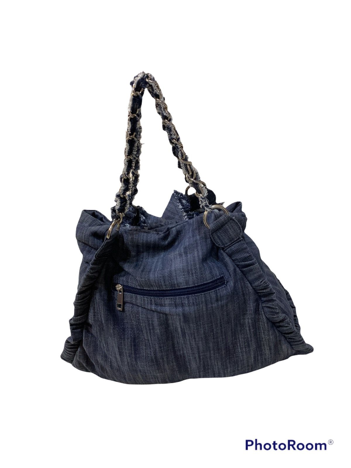 Japanese Brand BULKY DENIM SASHIKO HOBO BAG BY COSETTE Size ONE SIZE - 3 Thumbnail