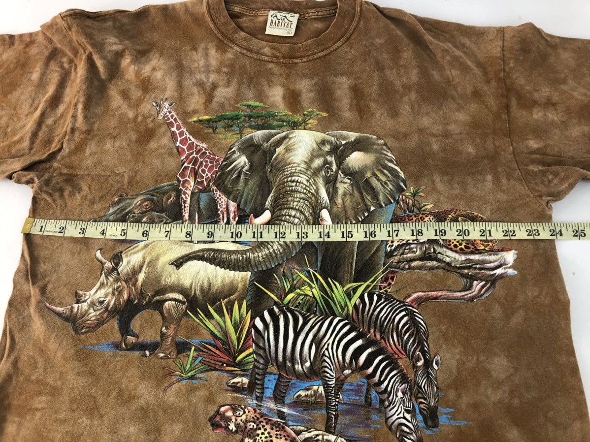 Vintage 90s Habitat Community Safari Jungle Tye Dye Printed Tee Size US XL / EU 56 / 4 - 6 Thumbnail