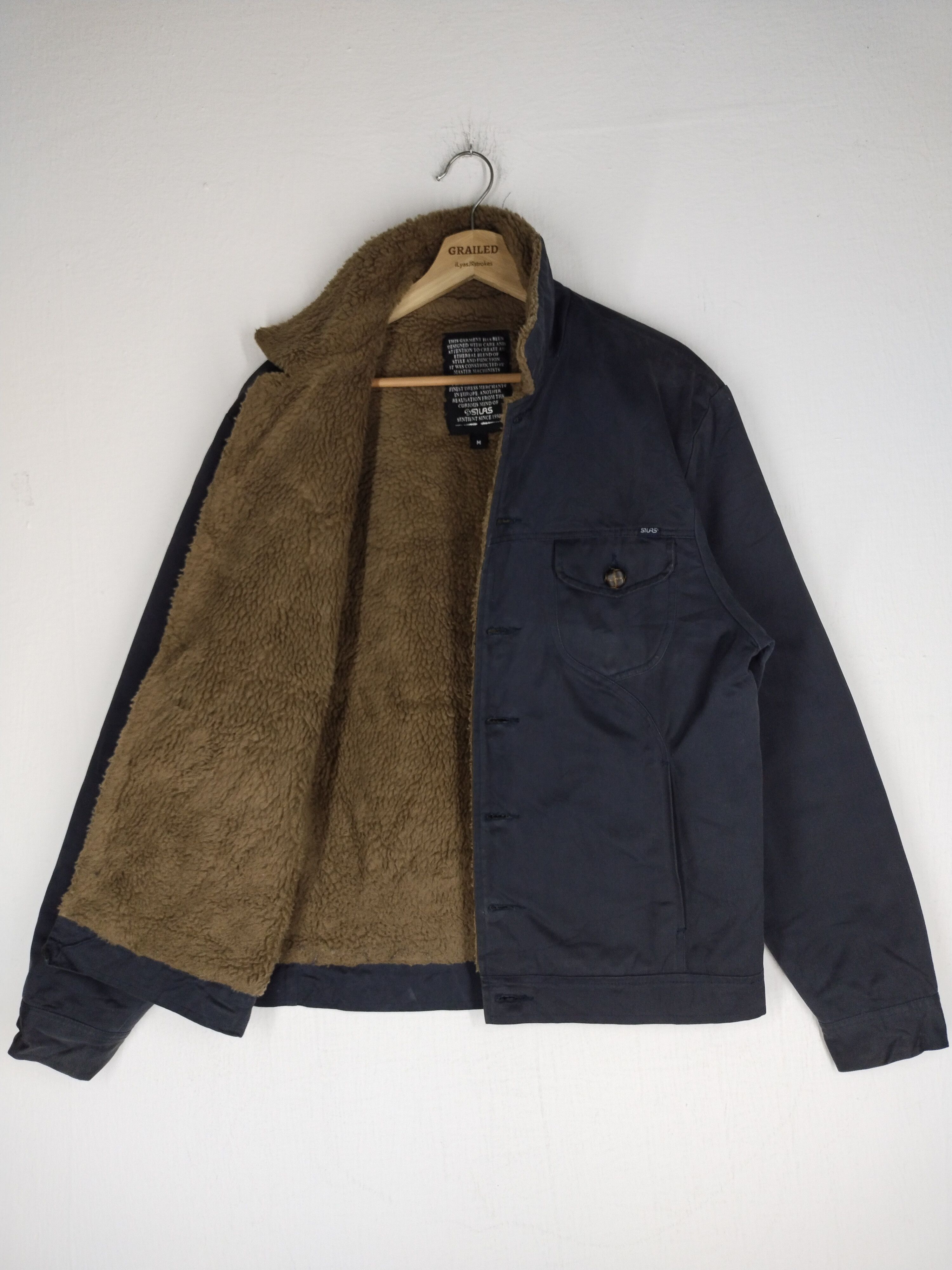 image of VTG Silas Workwear Worker Shearling Jacket, Men's (Size Medium)