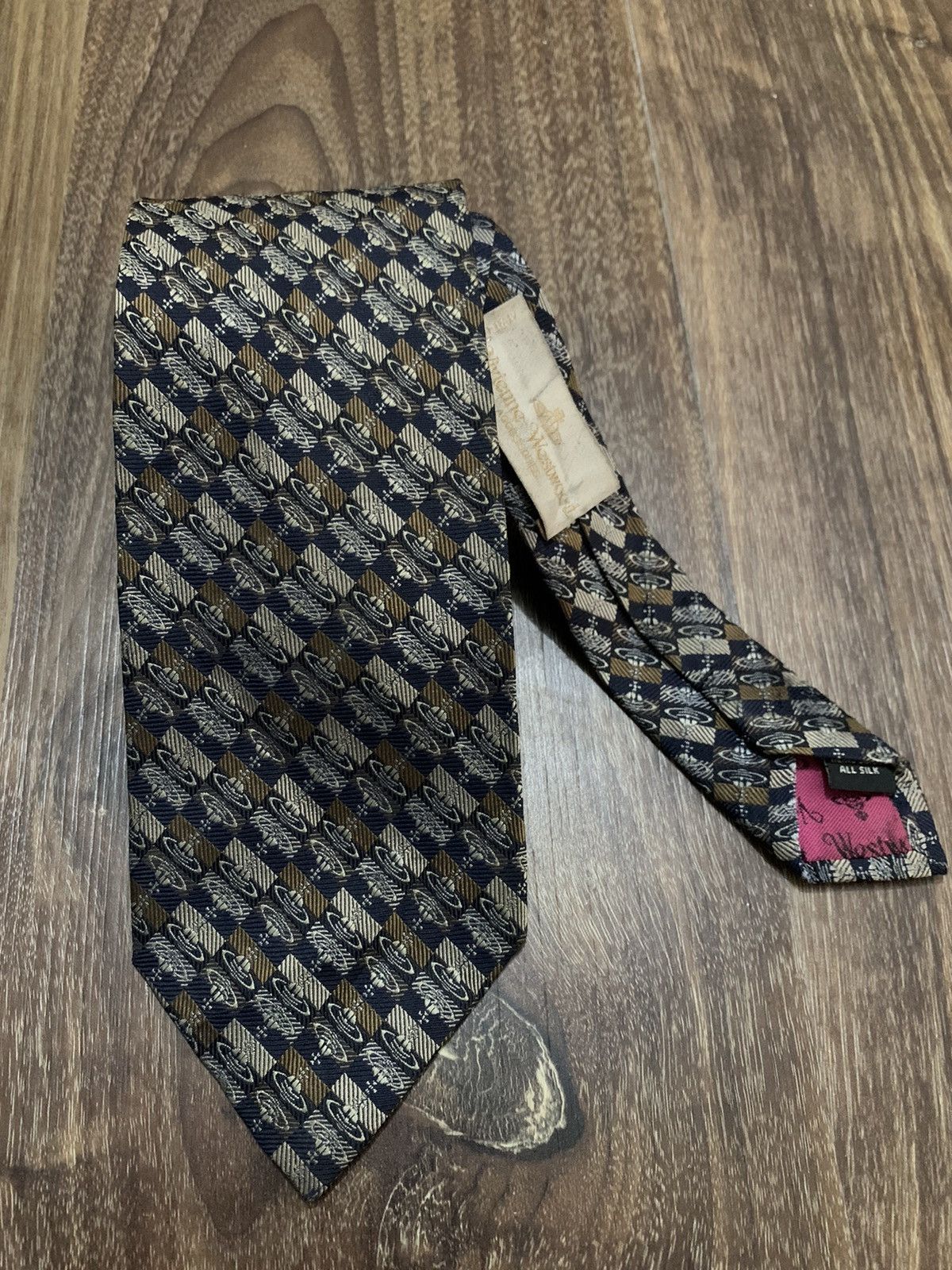 Vivienne Westwood Vivienne Westwood Monogram Repeated Logo Printed Tie Size ONE SIZE - 1 Thumbnail