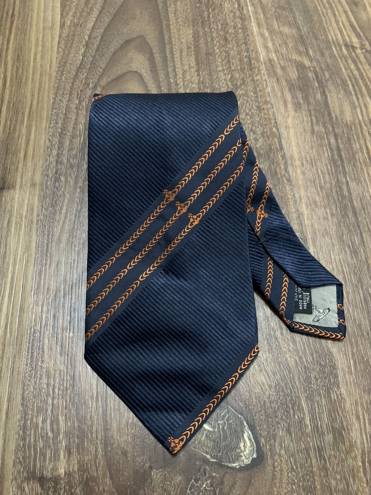 Vivienne Westwood Vivienne Westwood Stripe With Logo Printed Design Tie Size ONE SIZE - 1 Thumbnail