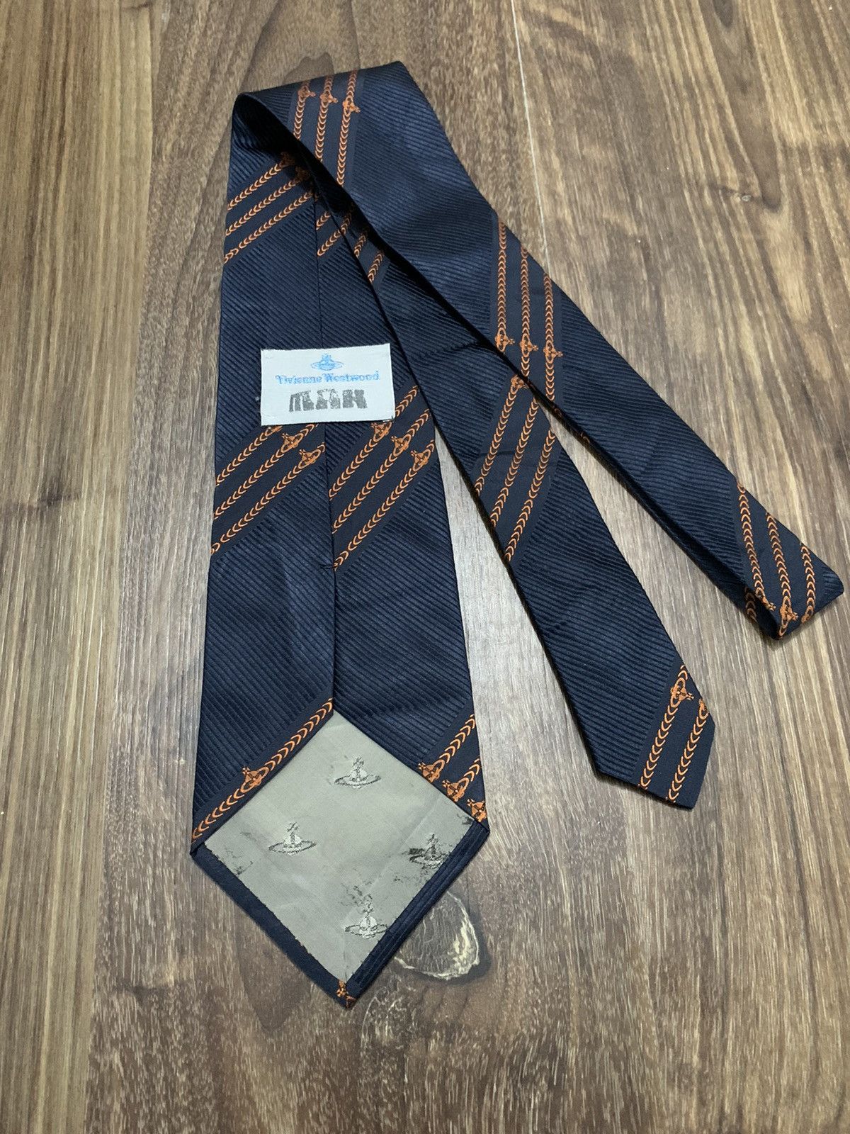 Vivienne Westwood Vivienne Westwood Stripe With Logo Printed Design Tie Size ONE SIZE - 5 Thumbnail
