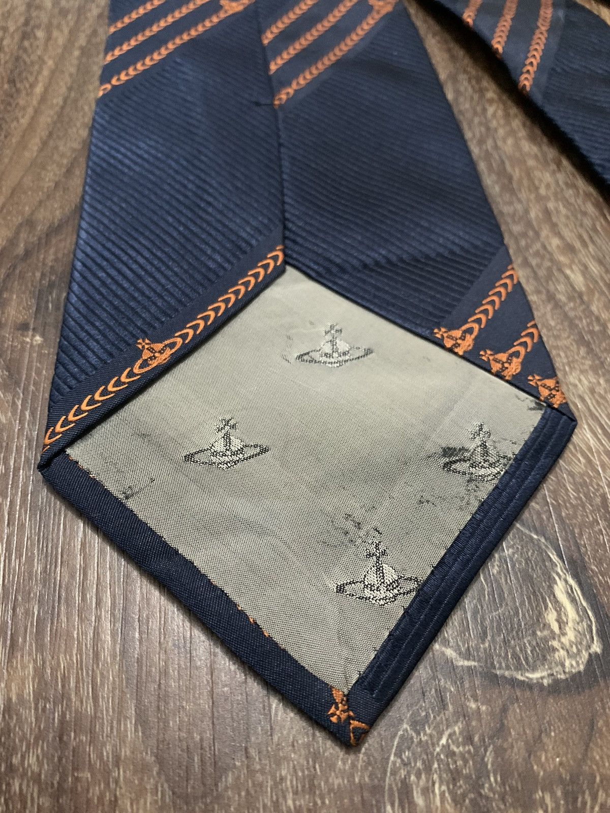 Vivienne Westwood Vivienne Westwood Stripe With Logo Printed Design Tie Size ONE SIZE - 6 Thumbnail