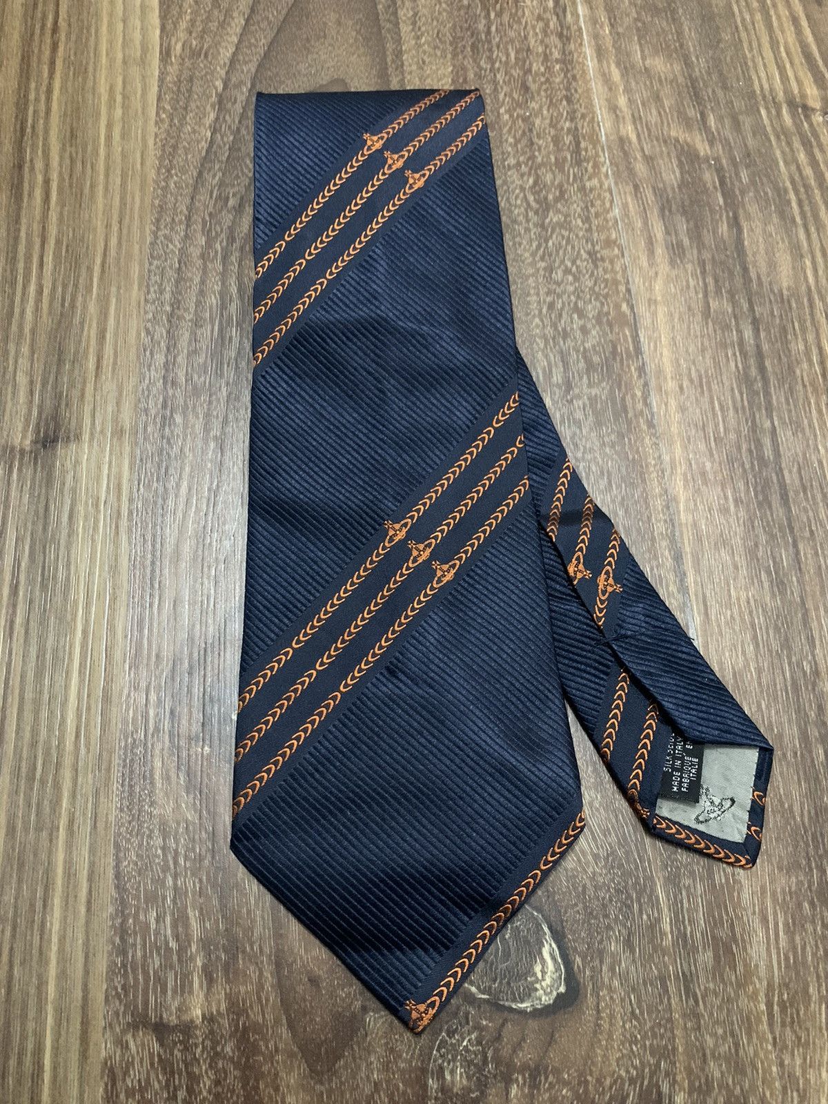 Vivienne Westwood Vivienne Westwood Stripe With Logo Printed Design Tie Size ONE SIZE - 2 Thumbnail
