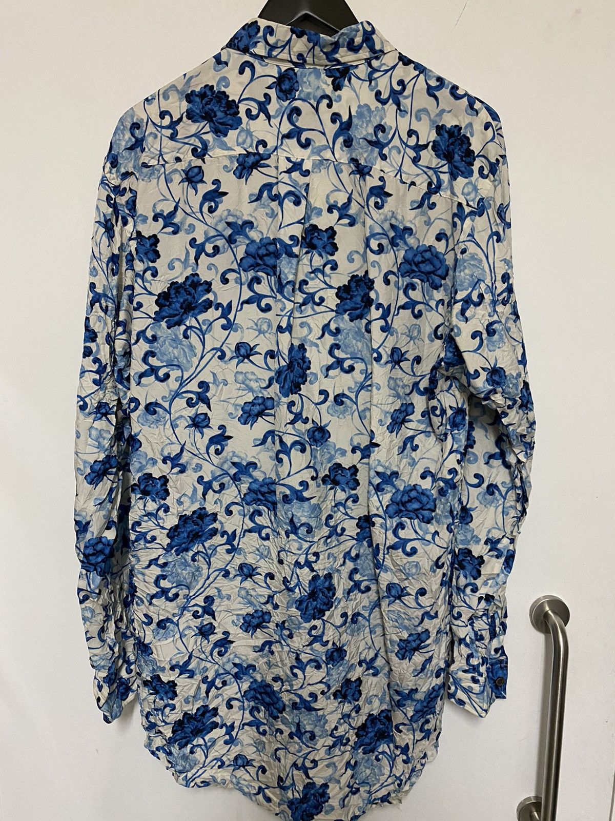 Yohji Yamamoto Crinkled Floral Silk Shirt SS01 Size US M / EU 48-50 / 2 - 2 Thumbnail