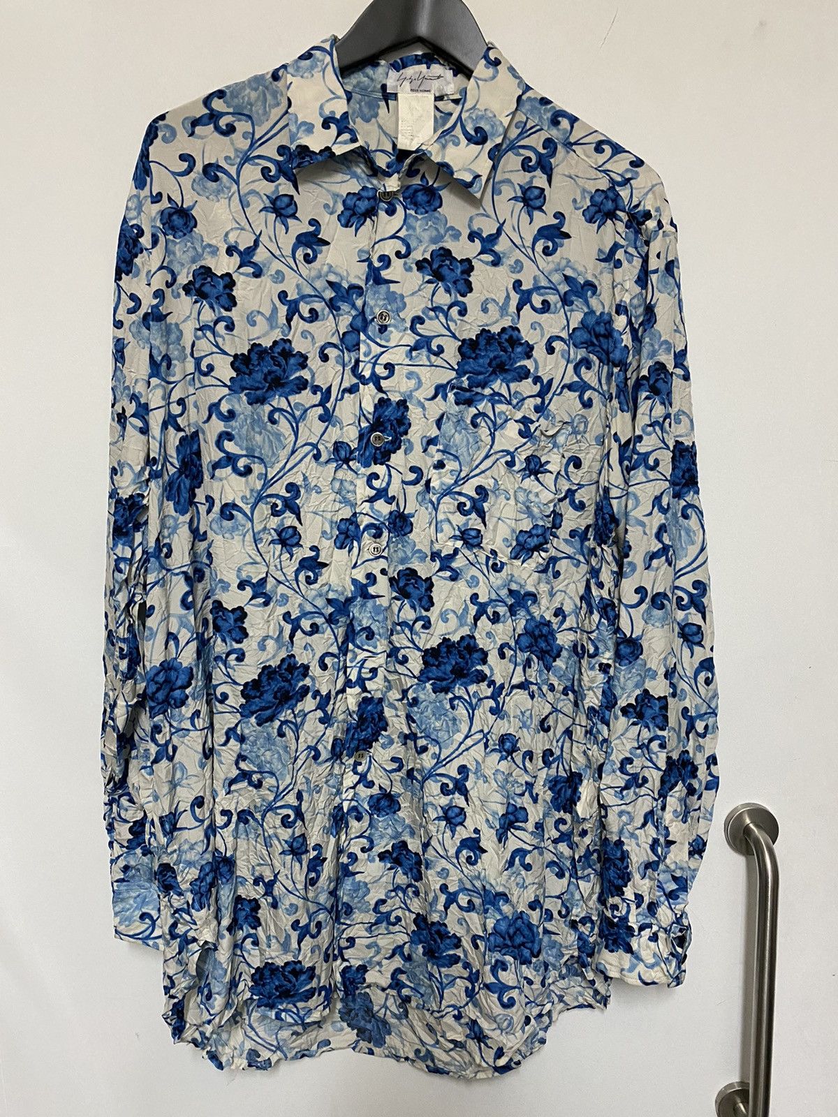Yohji Yamamoto Crinkled Floral Silk Shirt SS01 Size US M / EU 48-50 / 2 - 1 Thumbnail