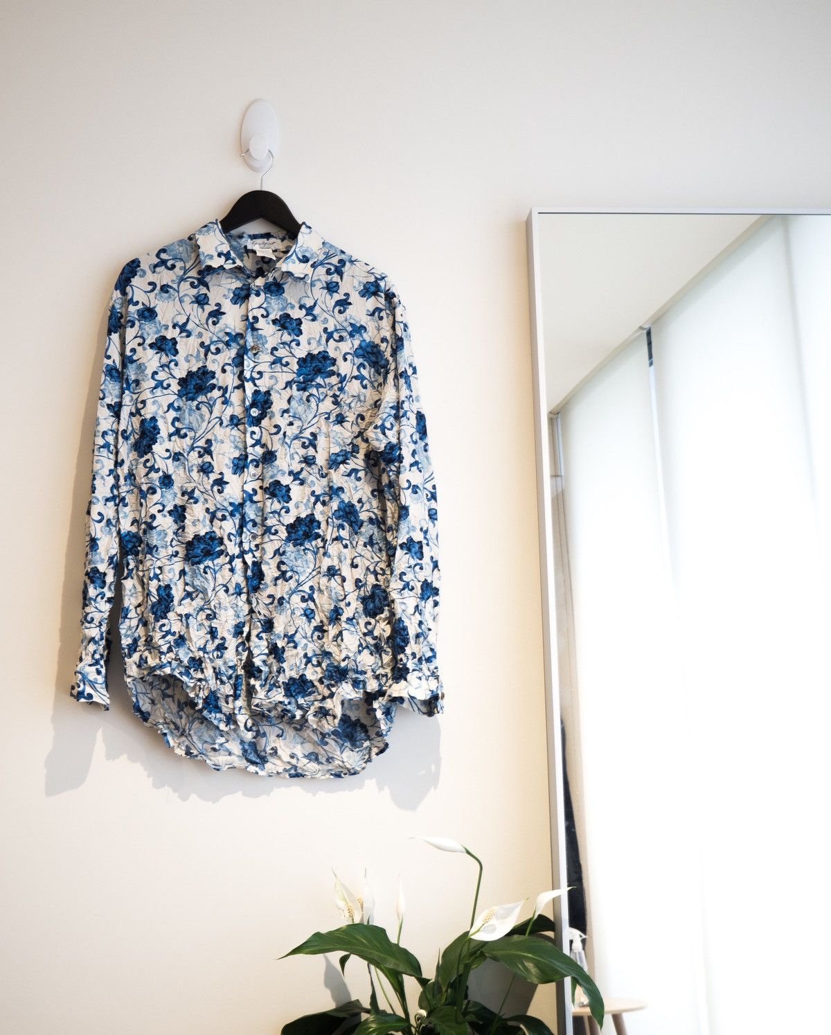 Yohji Yamamoto Crinkled Floral Silk Shirt SS01 Size US M / EU 48-50 / 2 - 10 Thumbnail