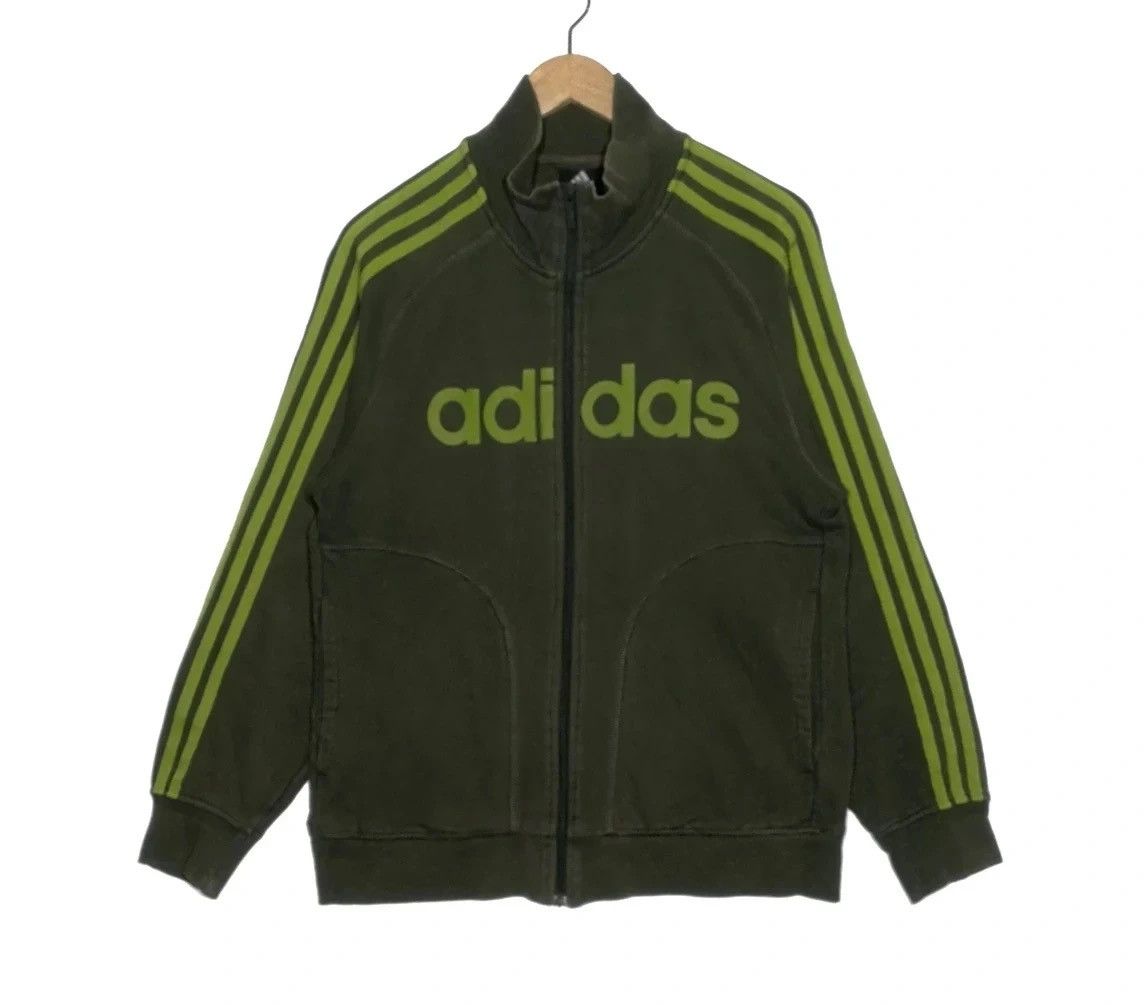 Adidas × Vintage Vintage 90s ADIDAS Spell Out Big Logo Sweater Size US L / EU 52-54 / 3 - 1 Thumbnail