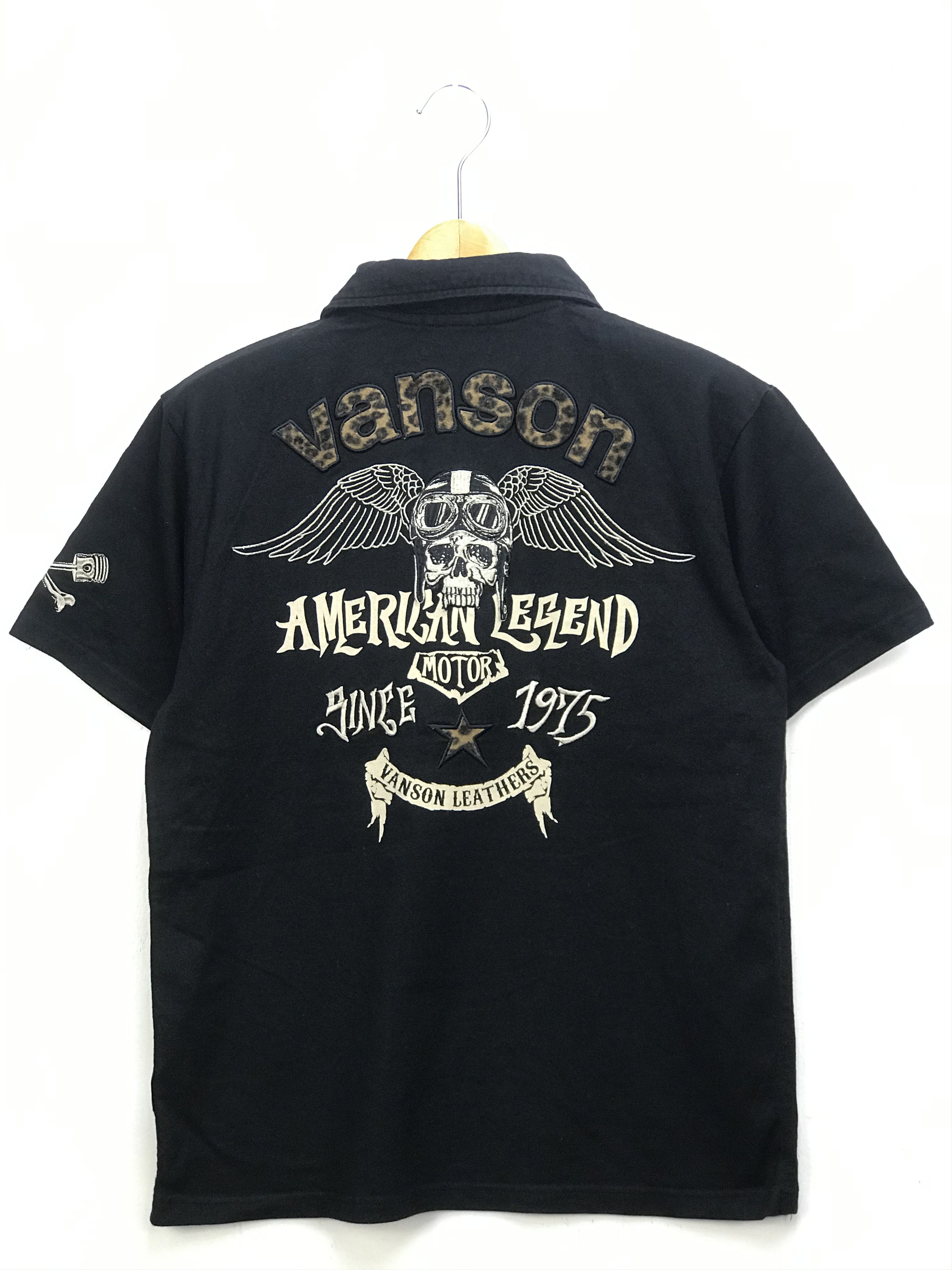 Vanson Leathers VANSON LEATHERS AMERICAN LEGEND EMBRIODERY POLO SHIRT Size US M / EU 48-50 / 2 - 1 Thumbnail