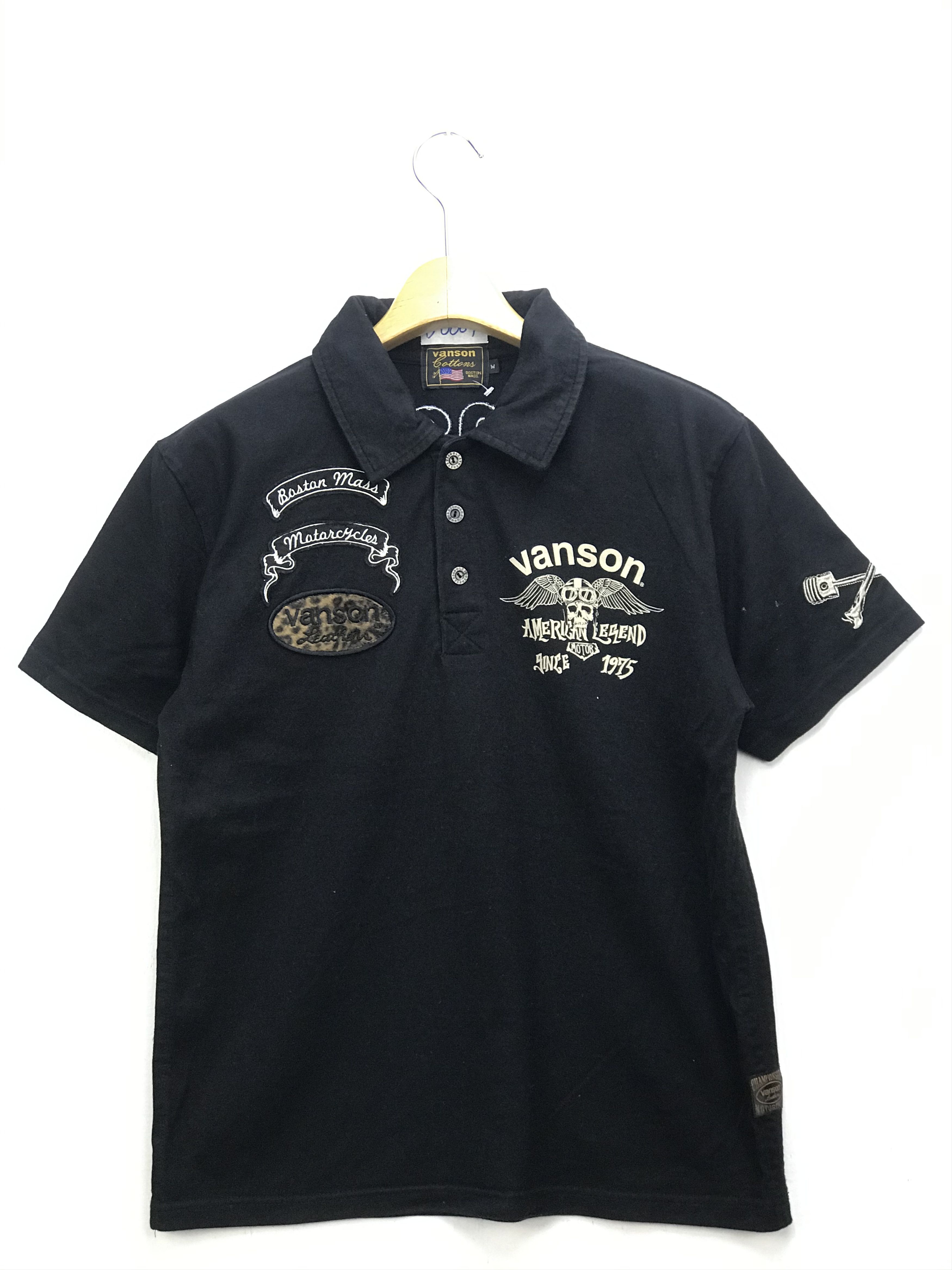 Vanson Leathers VANSON LEATHERS AMERICAN LEGEND EMBRIODERY POLO SHIRT Size US M / EU 48-50 / 2 - 2 Thumbnail