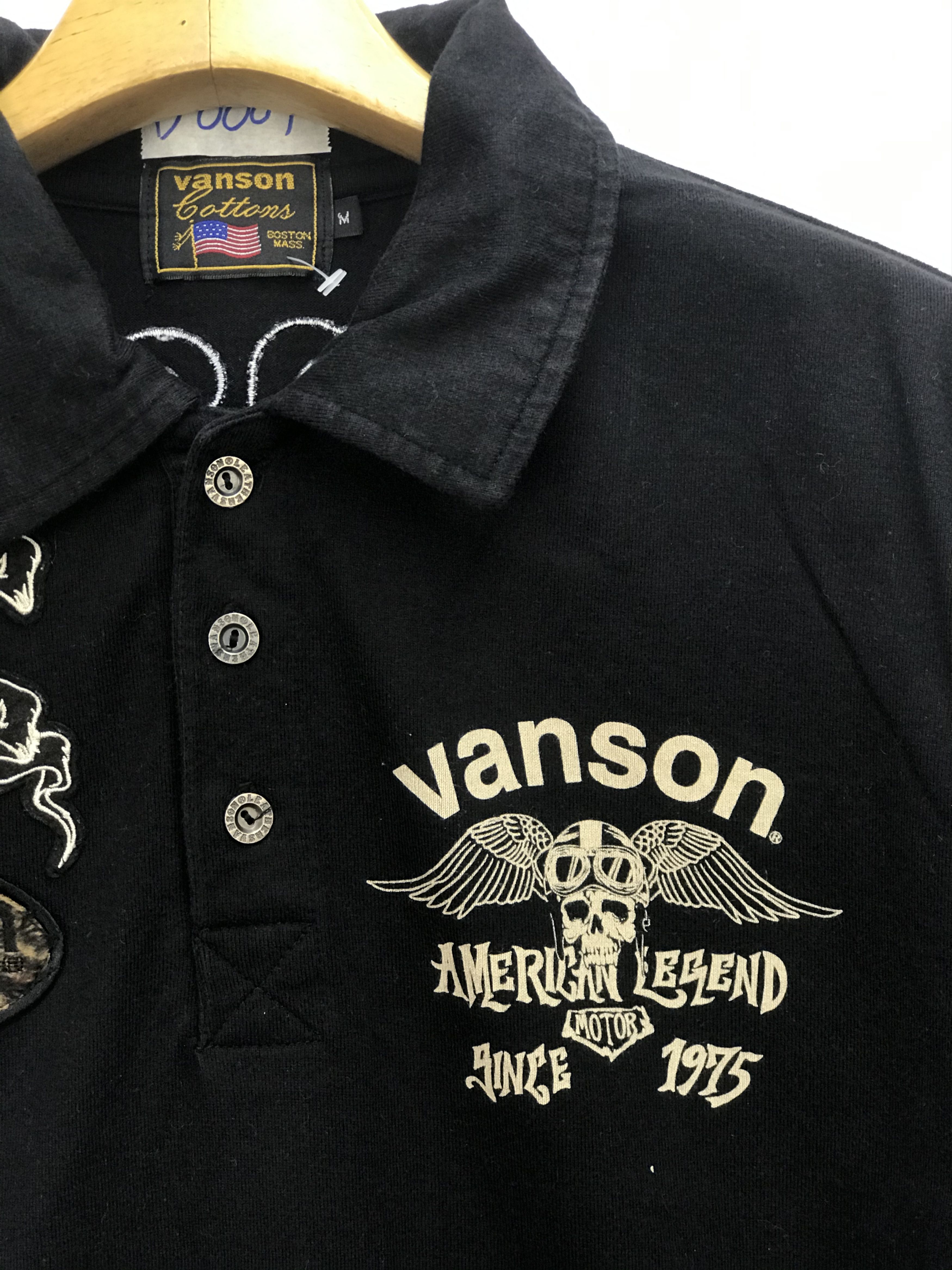 Vanson Leathers VANSON LEATHERS AMERICAN LEGEND EMBRIODERY POLO SHIRT Size US M / EU 48-50 / 2 - 4 Thumbnail
