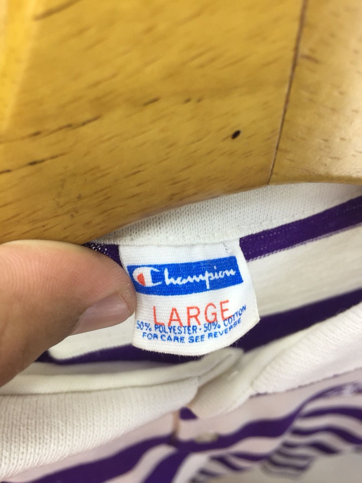 Champion Vintage Champion Cardinal Stripe Polo Shirt Size US L / EU 52-54 / 3 - 6 Thumbnail