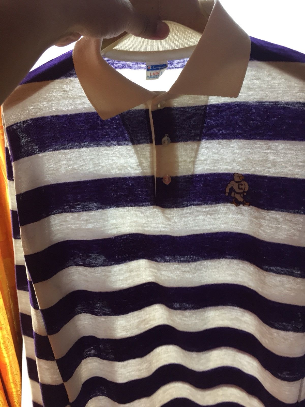 Champion Vintage Champion Cardinal Stripe Polo Shirt Size US L / EU 52-54 / 3 - 8 Thumbnail