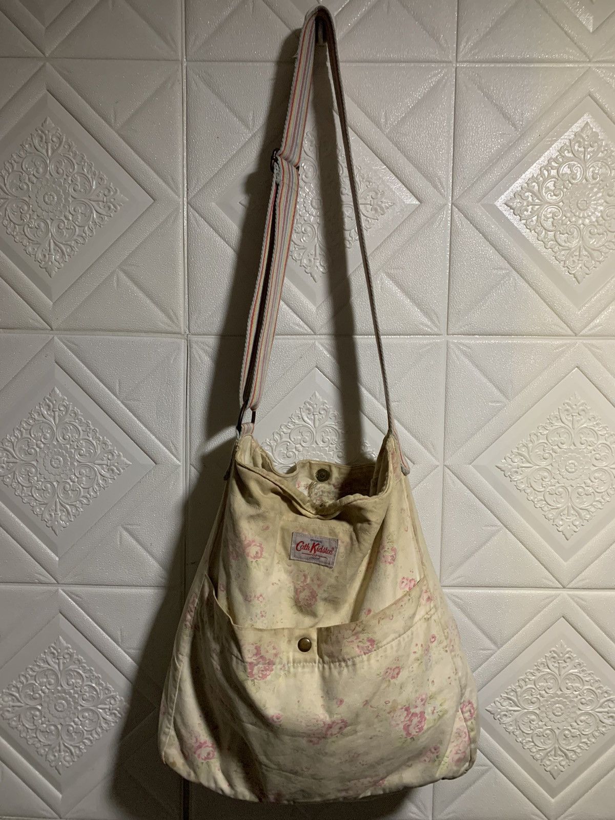 image of Distressed Cath Kidston Sling Bag in Floral, Women's