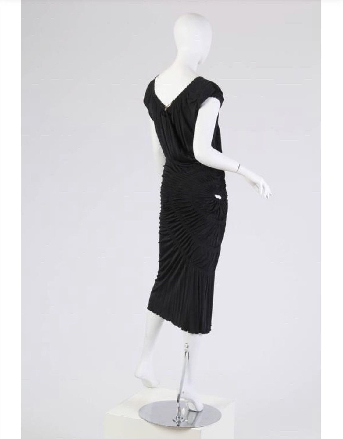 Jean Paul Gaultier 1990s Jean Paul Gaultier Spiral Ruching Dress Size S / US 4 / IT 40 - 12 Thumbnail