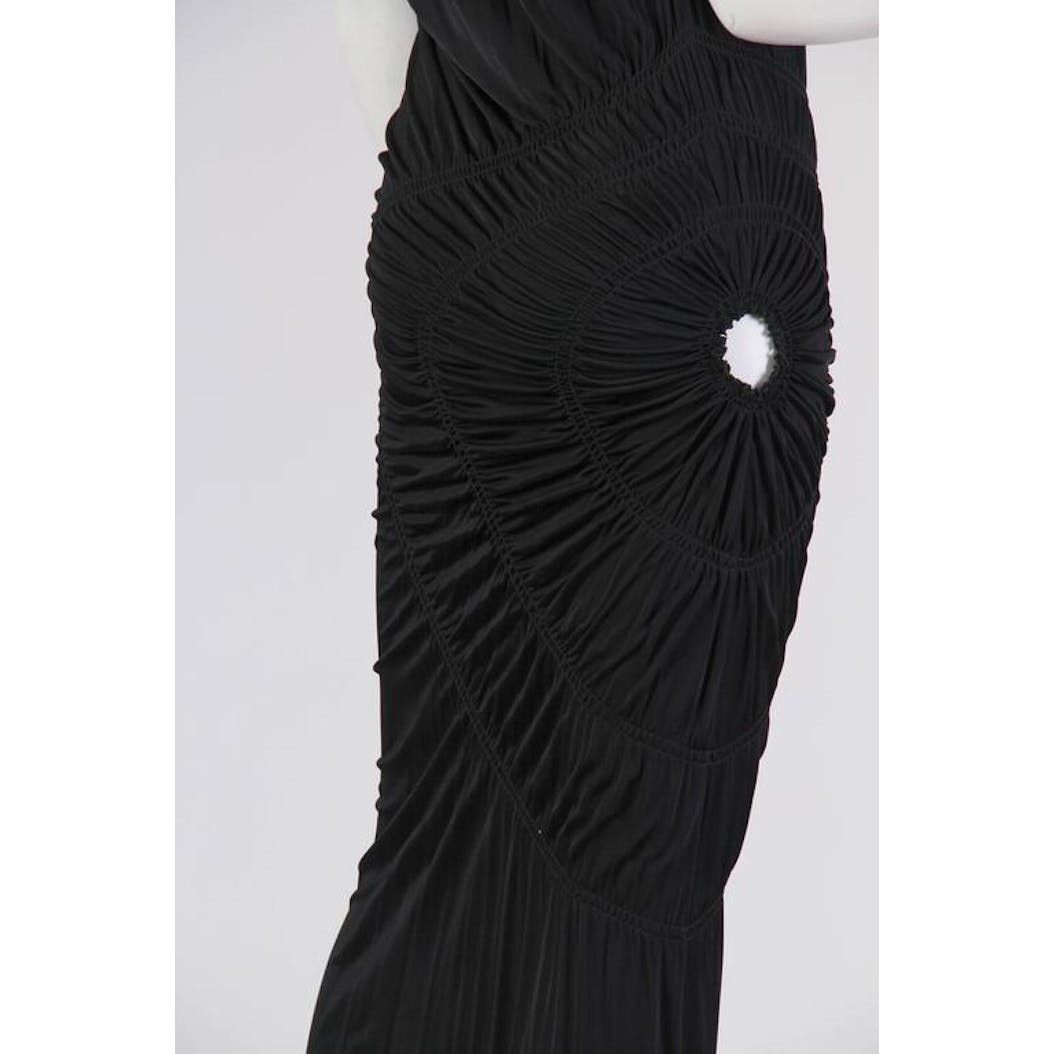 Jean Paul Gaultier 1990s Jean Paul Gaultier Spiral Ruching Dress Size S / US 4 / IT 40 - 10 Thumbnail