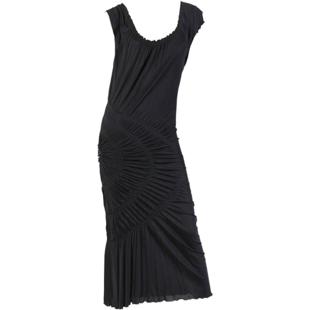 Jean Paul Gaultier 1990s Jean Paul Gaultier Spiral Ruching Dress Size S / US 4 / IT 40 - 9 Thumbnail