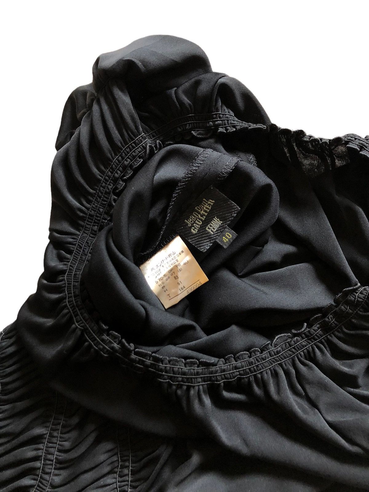 Jean Paul Gaultier 1990s Jean Paul Gaultier Spiral Ruching Dress Size S / US 4 / IT 40 - 8 Thumbnail