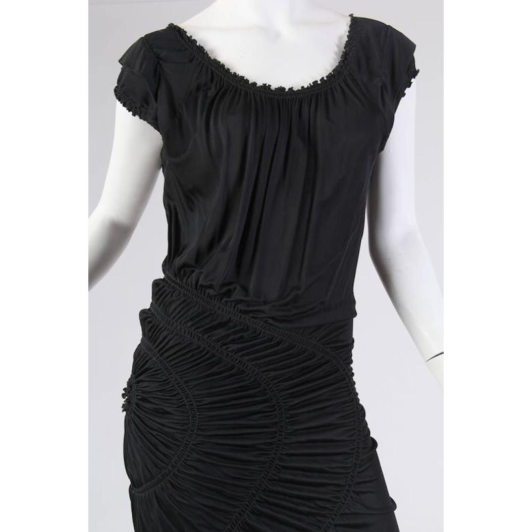 Jean Paul Gaultier 1990s Jean Paul Gaultier Spiral Ruching Dress Size S / US 4 / IT 40 - 11 Thumbnail