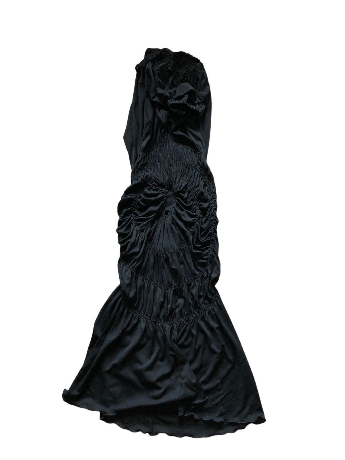 Jean Paul Gaultier 1990s Jean Paul Gaultier Spiral Ruching Dress Size S / US 4 / IT 40 - 4 Thumbnail